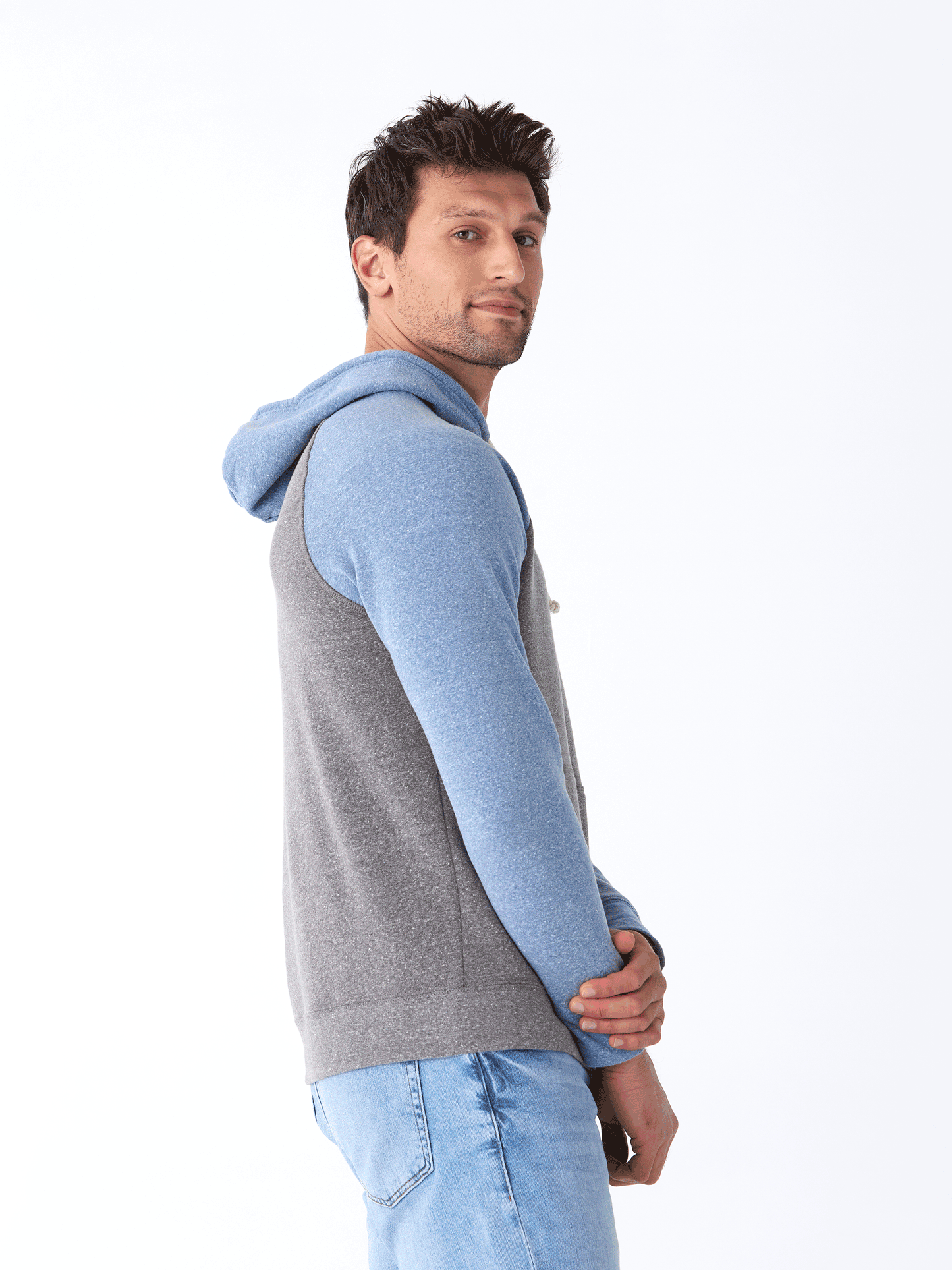 Triblend Fleece Colorblock Raglan Hoodie