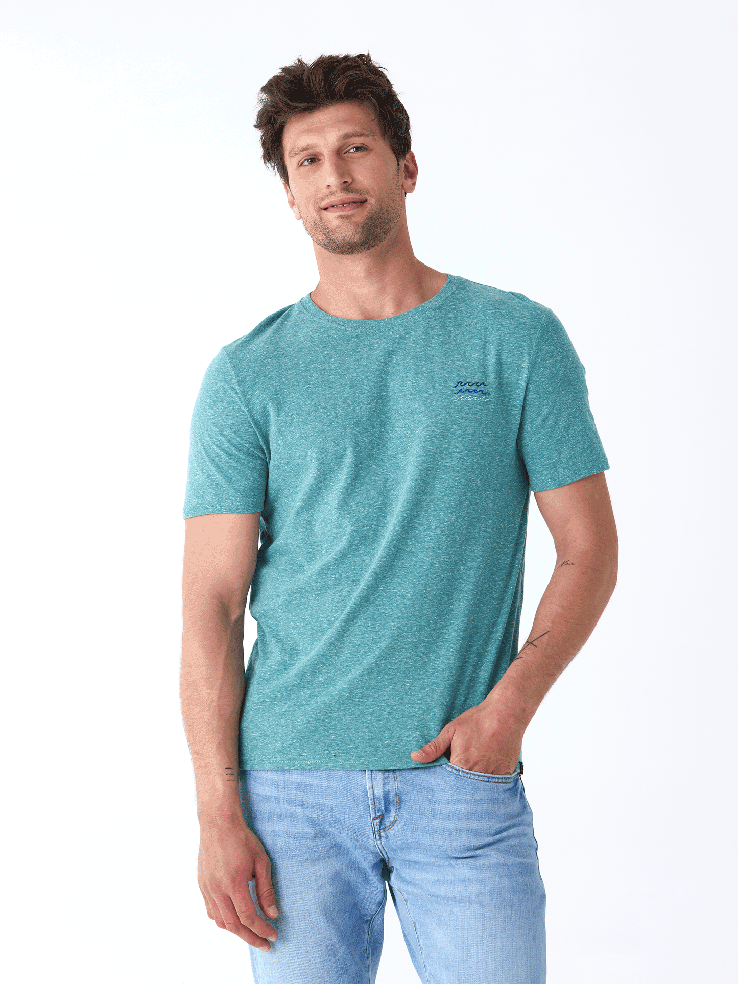 Triblend Embroidered Tee
