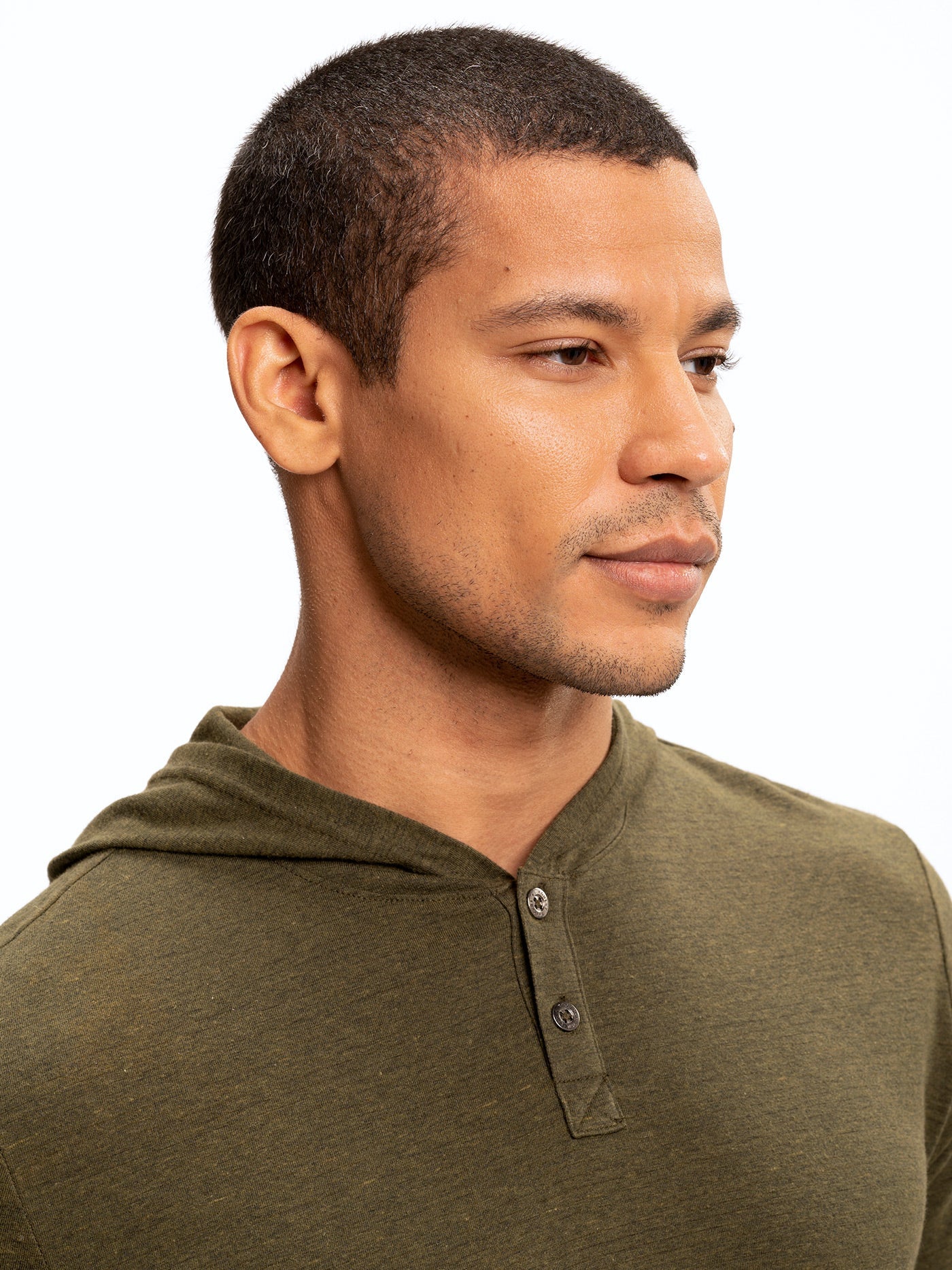 Baseline Long Sleeve Triblend Henley Hoodie