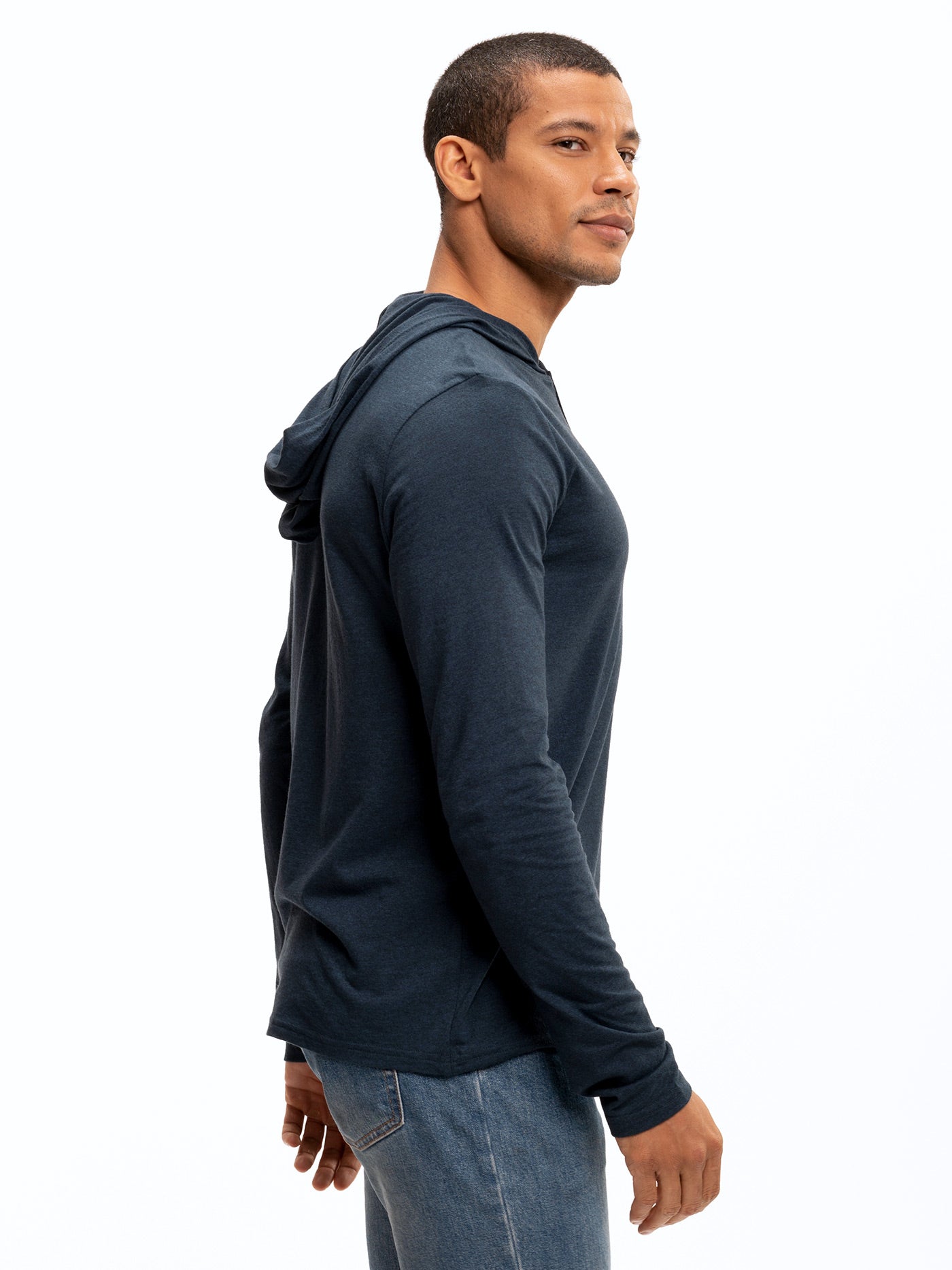 Baseline Long Sleeve Triblend Henley Hoodie