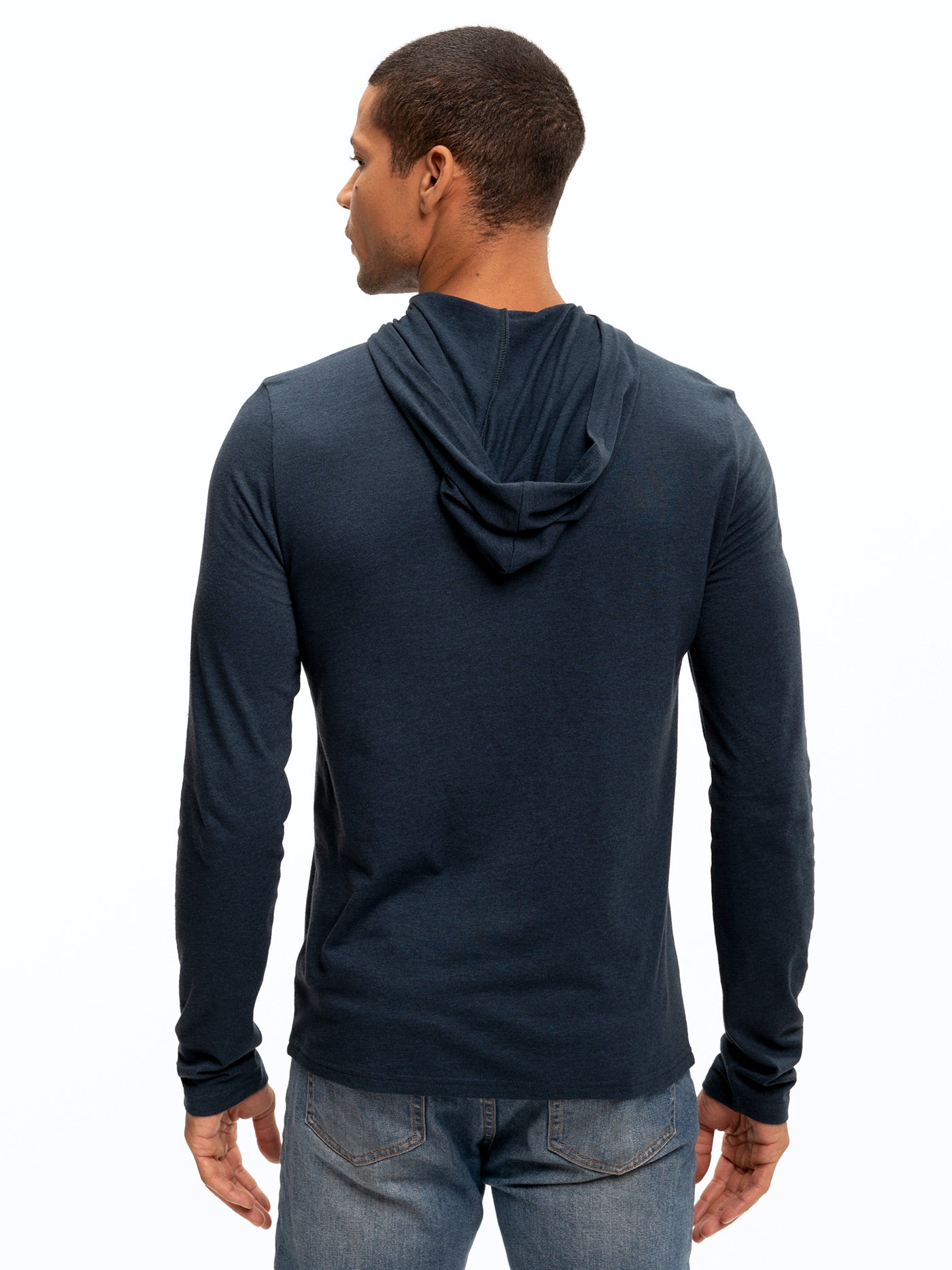 Baseline Long Sleeve Triblend Henley Hoodie