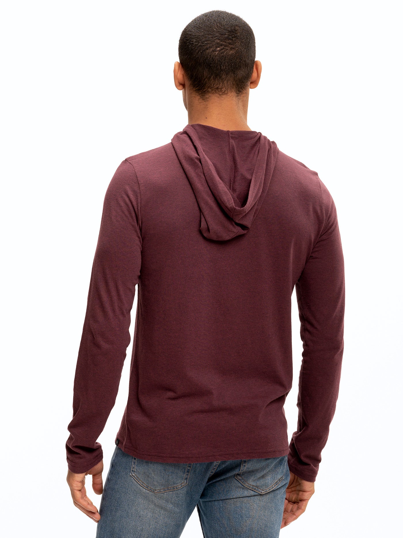Baseline Long Sleeve Triblend Henley Hoodie