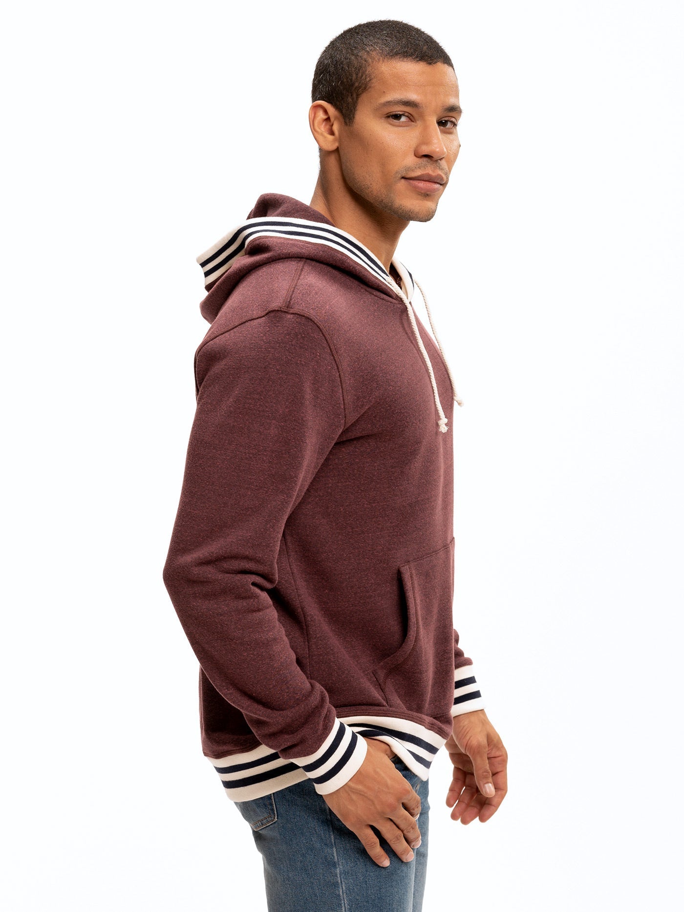 Tyson Contrast Rib Pullover Hoodie