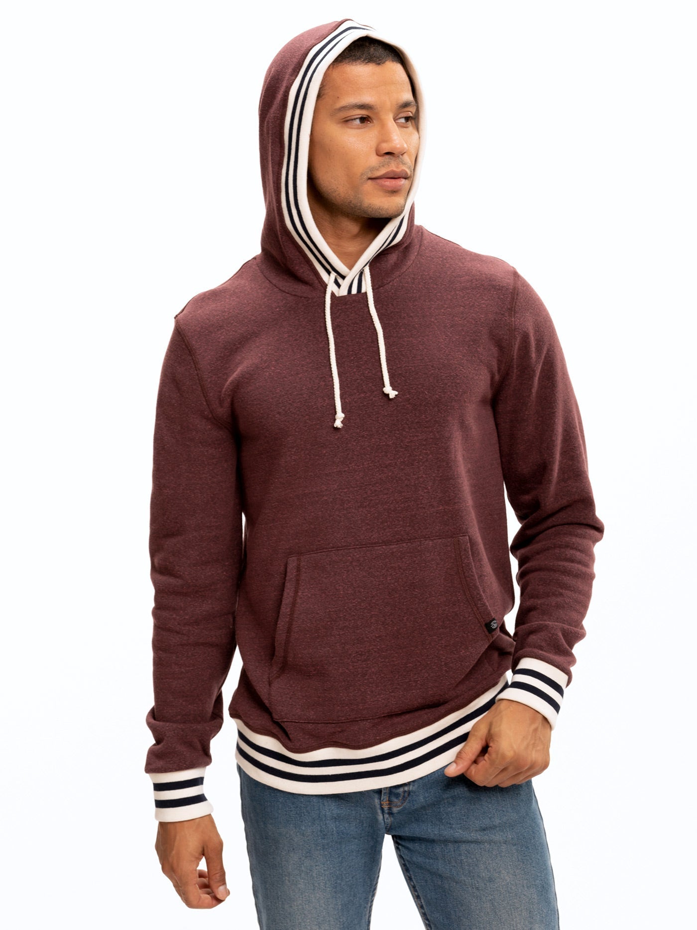 Tyson Contrast Rib Pullover Hoodie