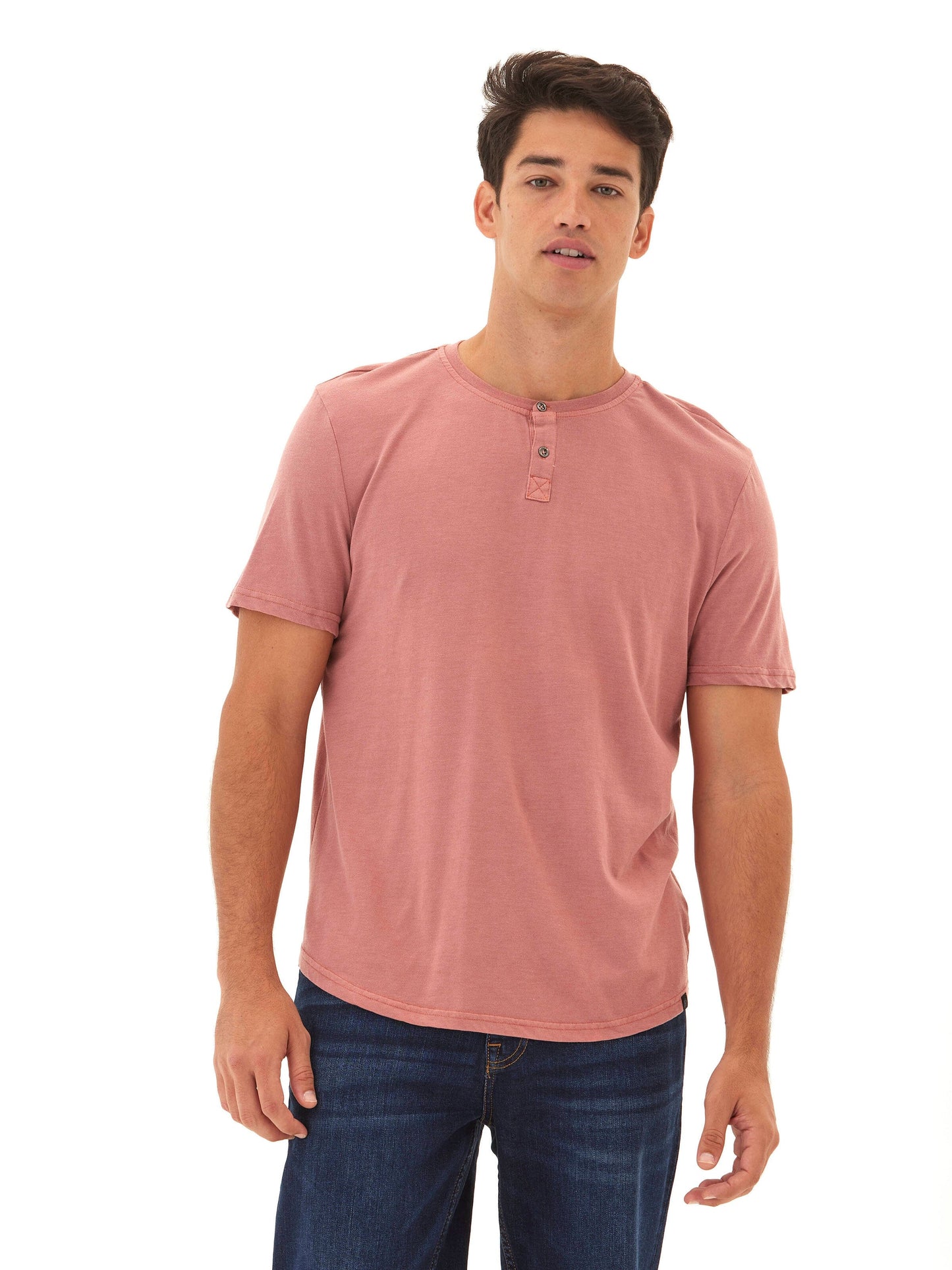 Draco Mineral Wash Short Sleeve Henley
