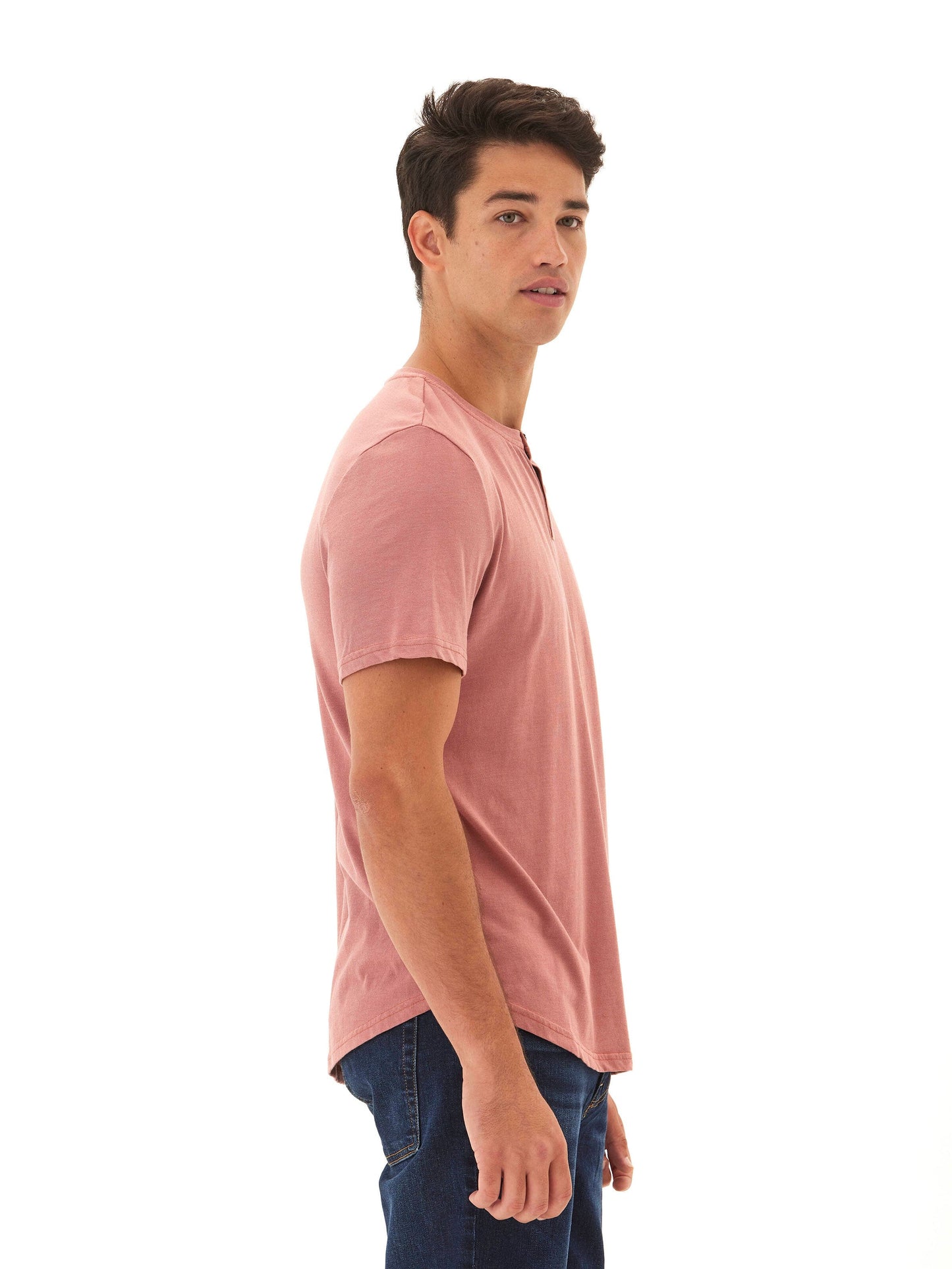 Draco Mineral Wash Short Sleeve Henley
