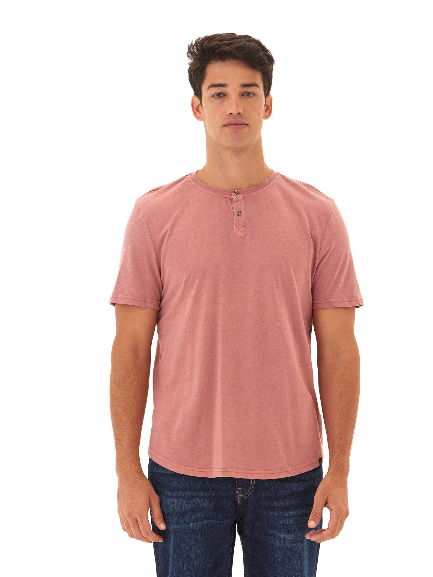 Draco Mineral Wash Short Sleeve Henley