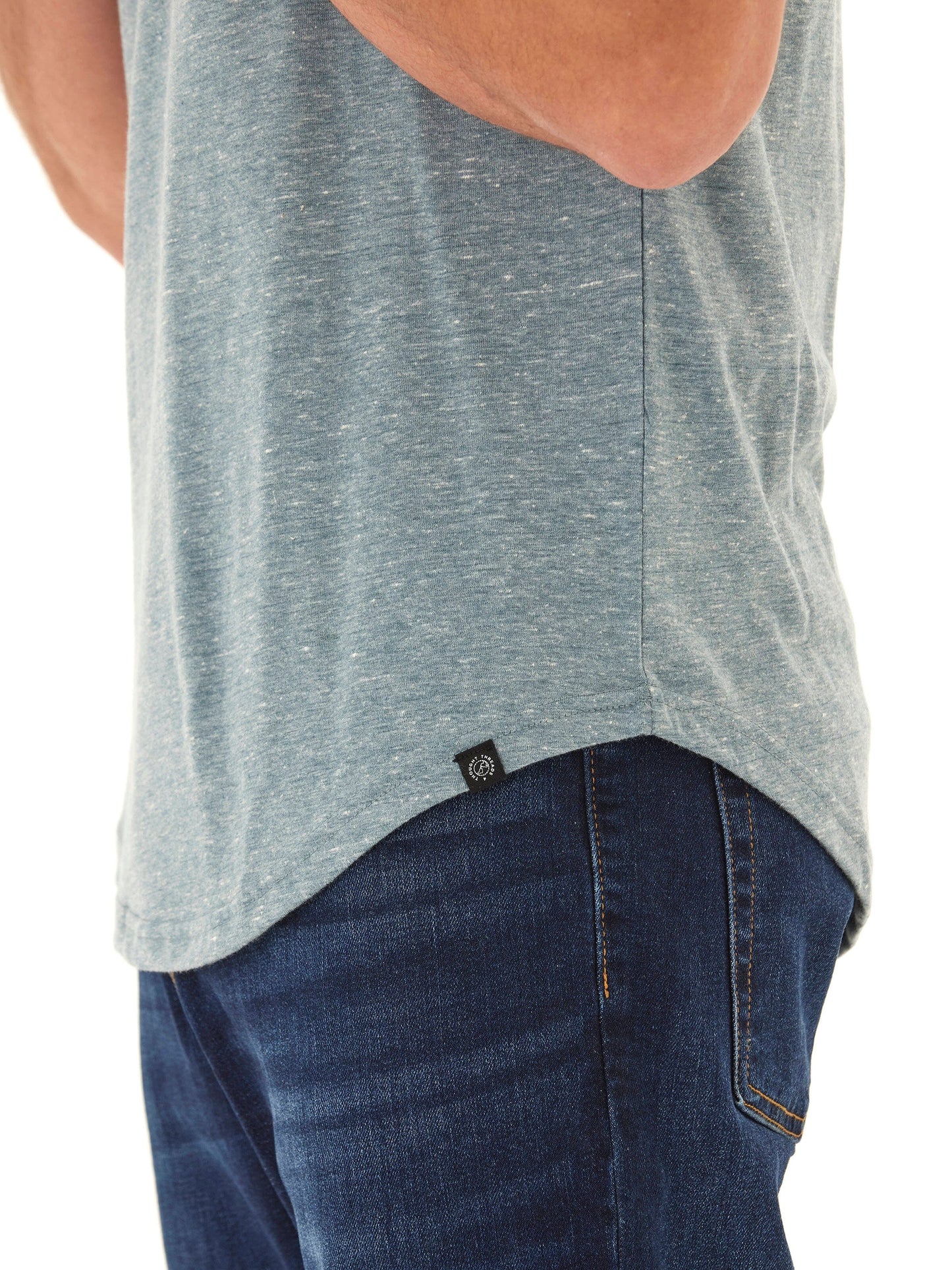 Triblend Contrast Stitch Crew Neck