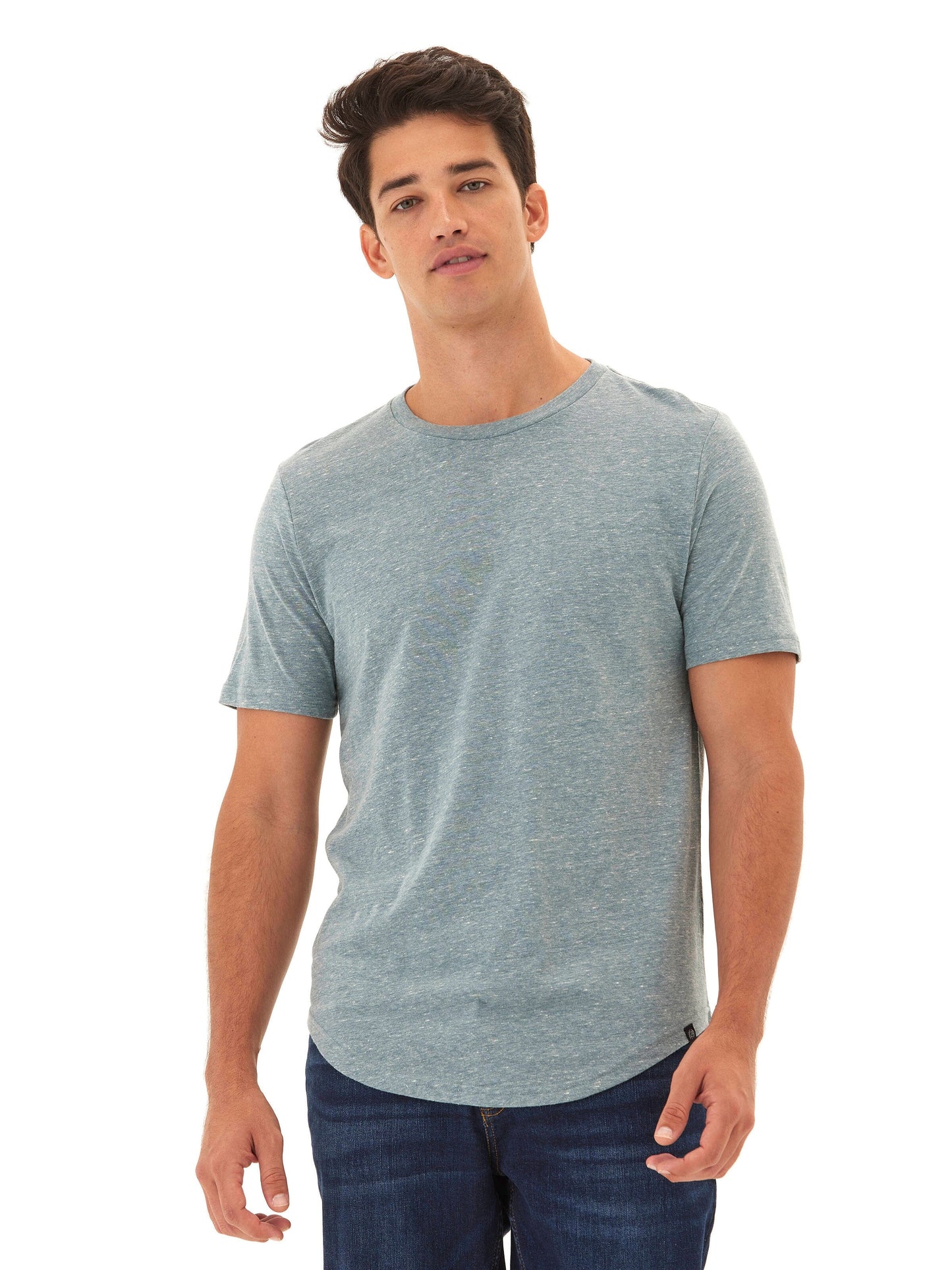 Triblend Contrast Stitch Crew Neck