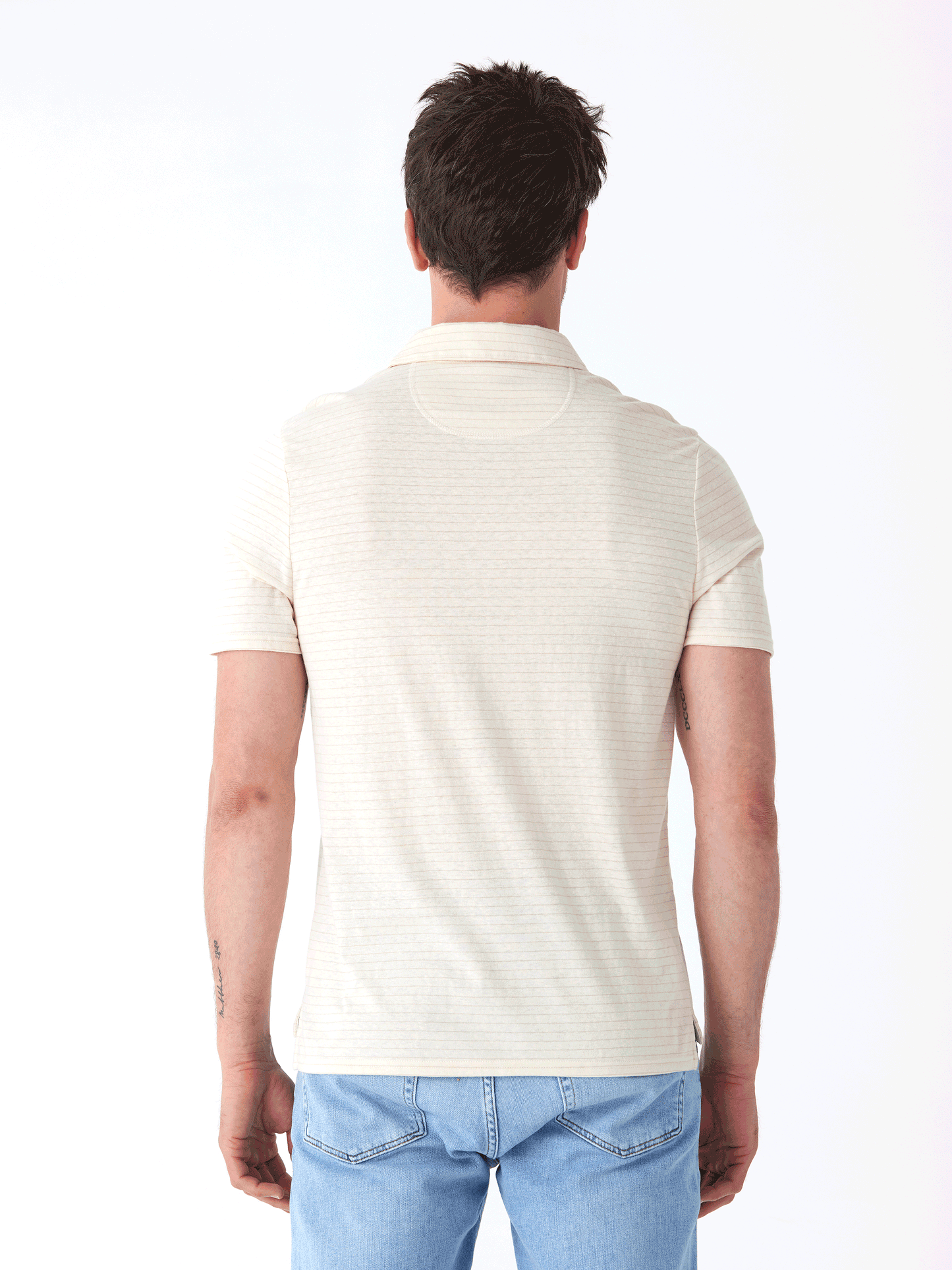 Stripe Triblend Jersey Polo