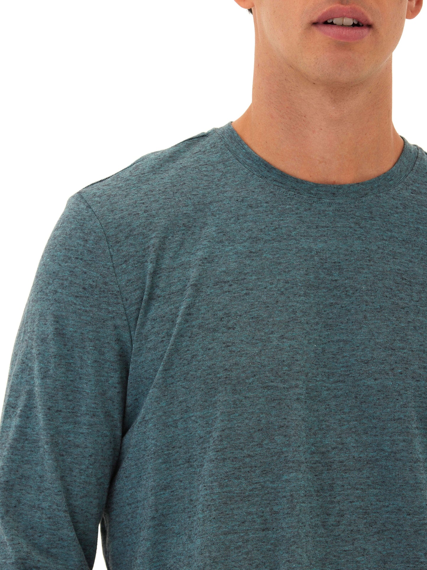 Black Fleck Triblend Long Sleeve Crew