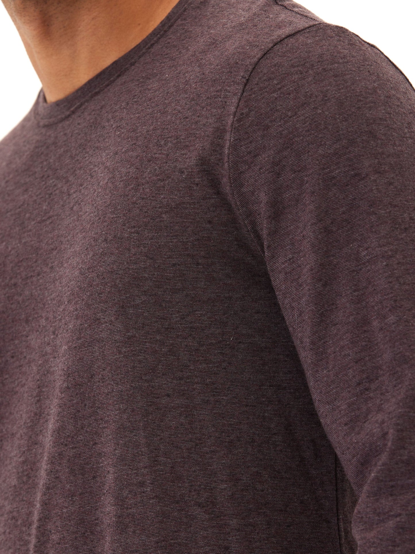 Black Fleck Triblend Long Sleeve Crew