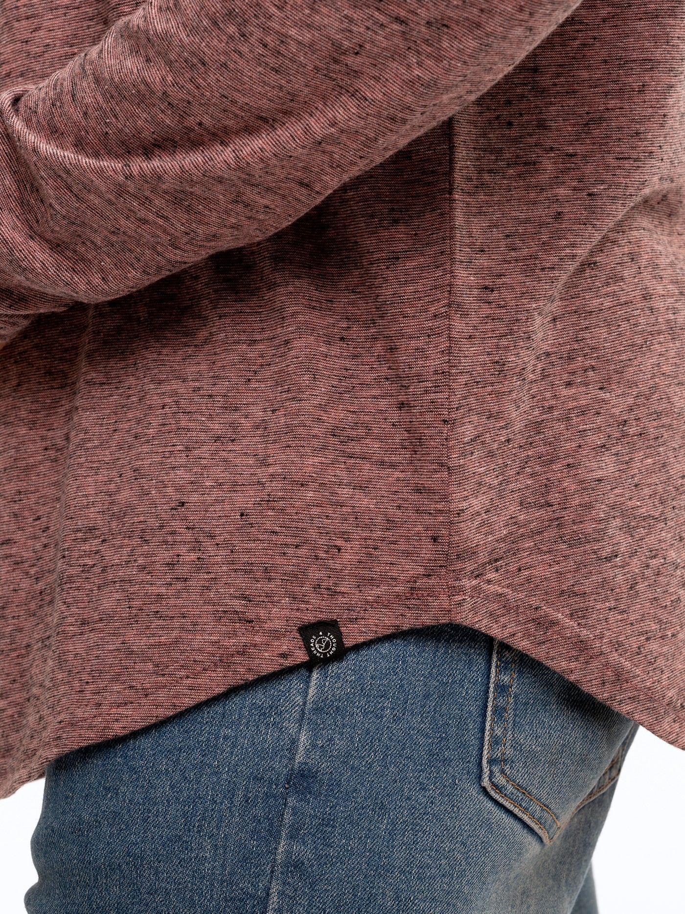 Black Fleck Triblend Long Sleeve Crew