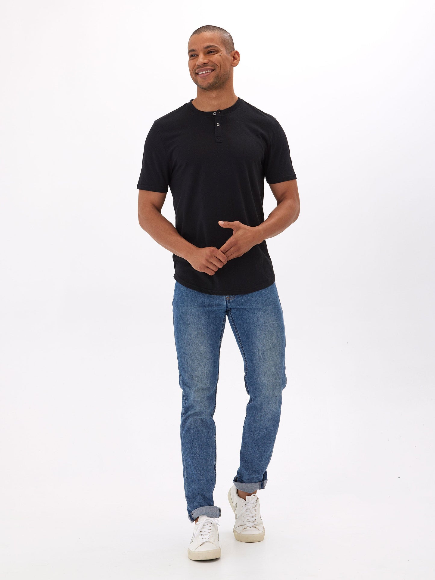 Baseline Short Sleeve Triblend Henley