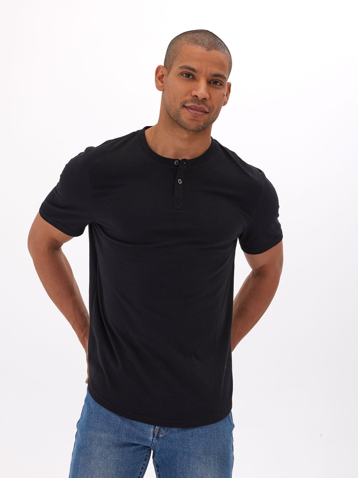 Baseline Short Sleeve Triblend Henley