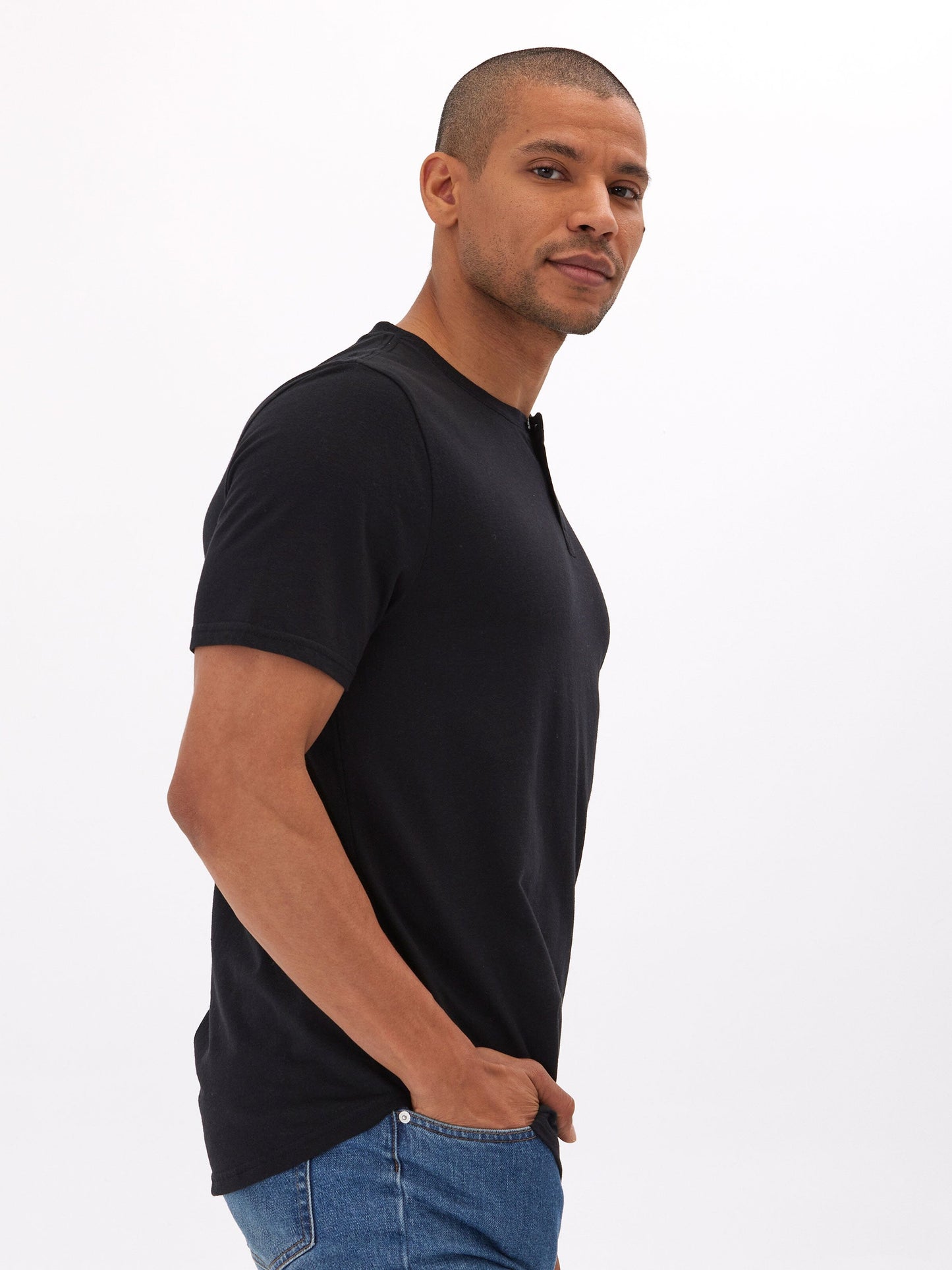 Baseline Short Sleeve Triblend Henley