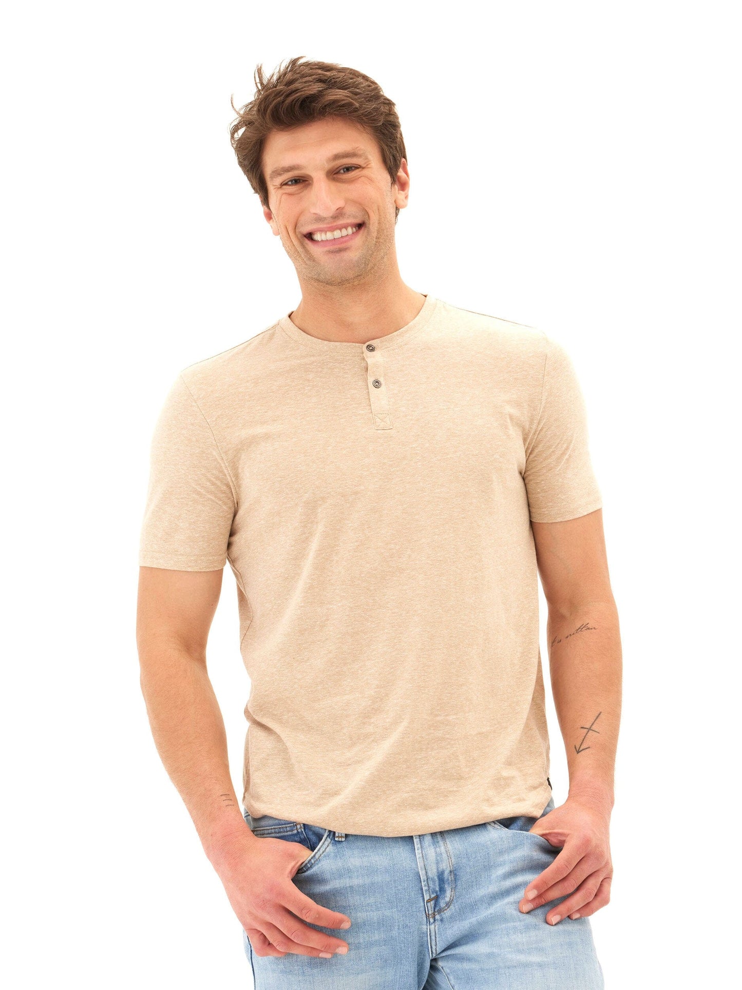 Baseline Short Sleeve Triblend Henley