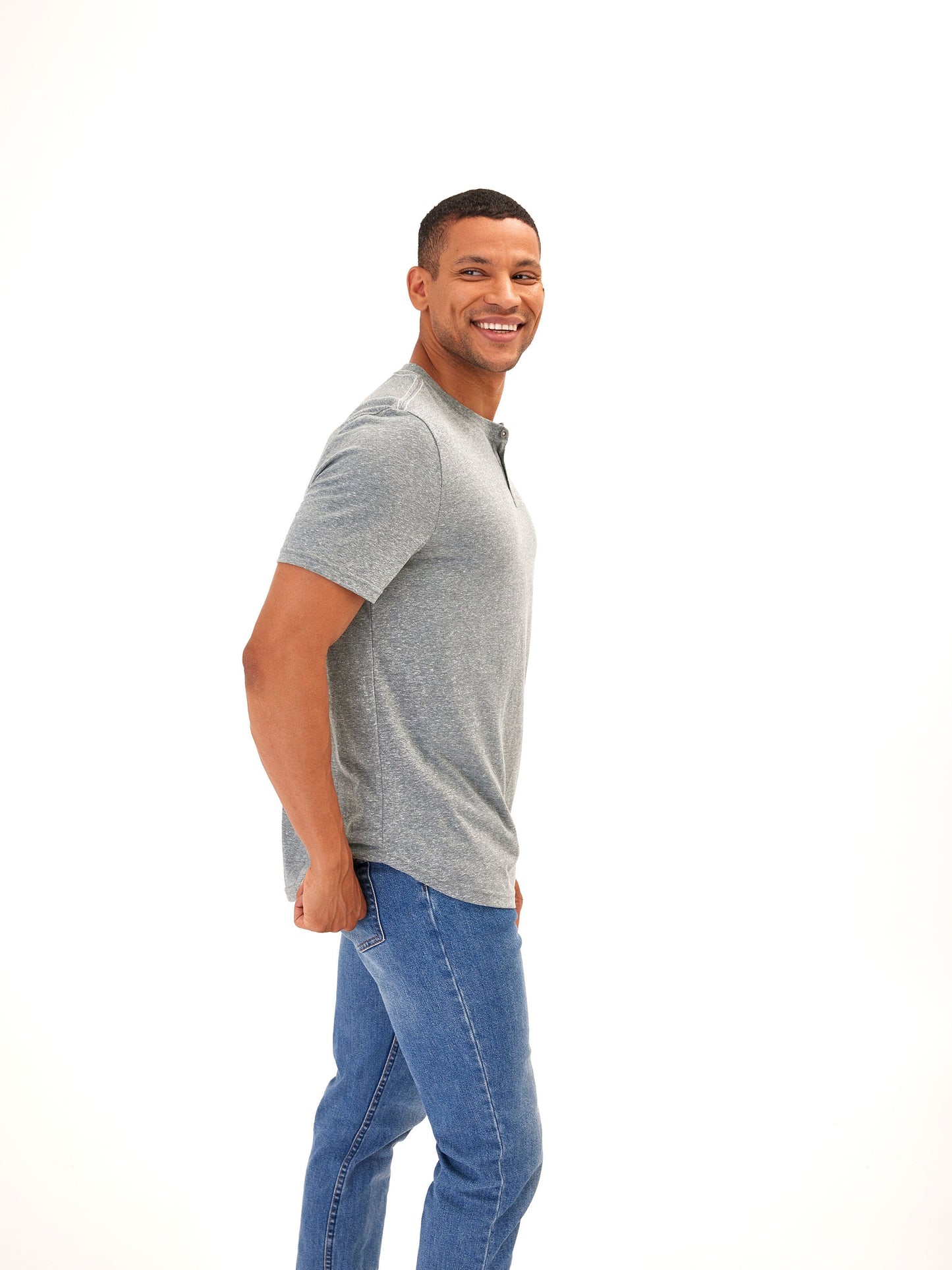 Baseline Short Sleeve Triblend Henley