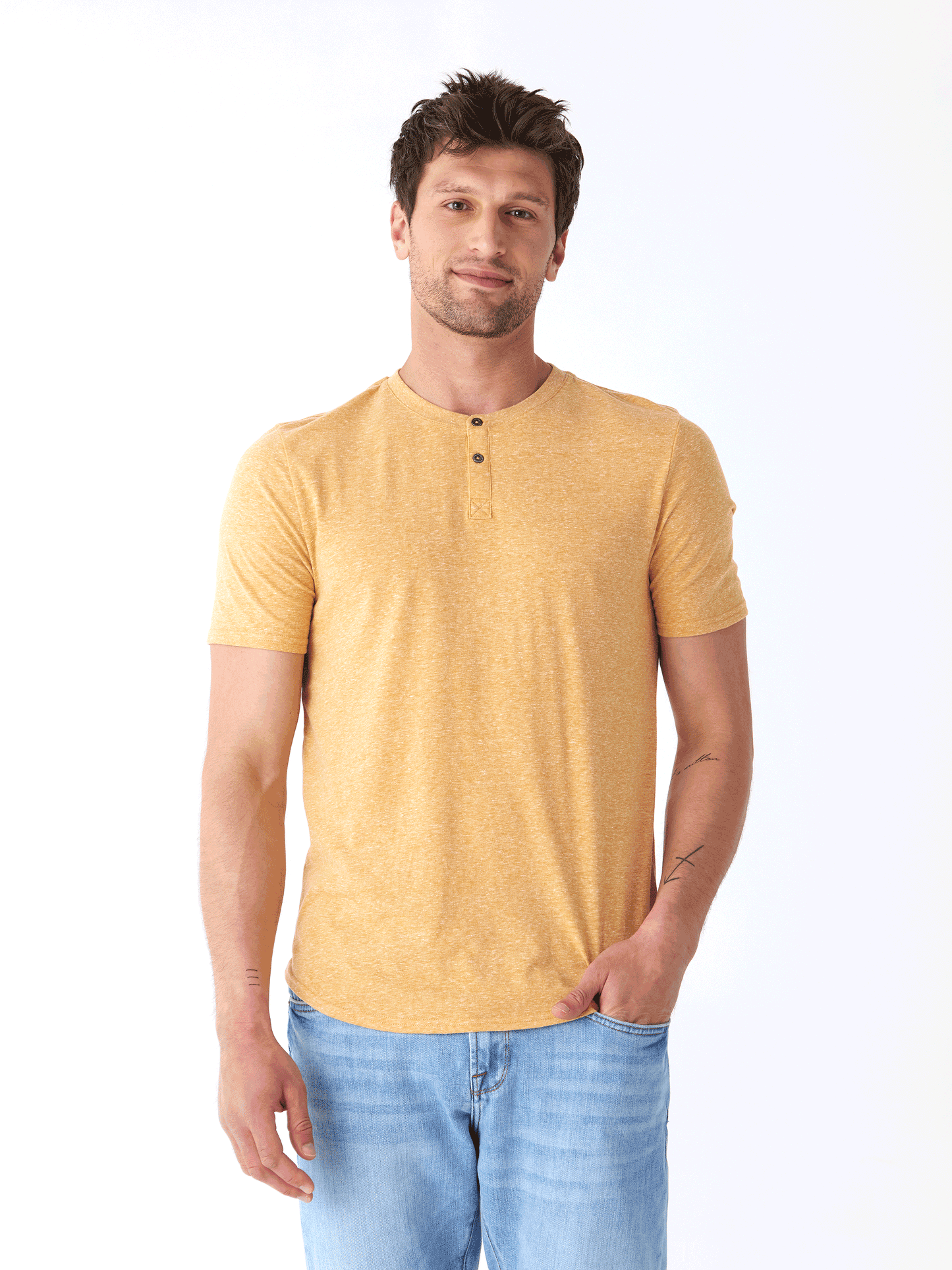 Baseline Short Sleeve Triblend Henley