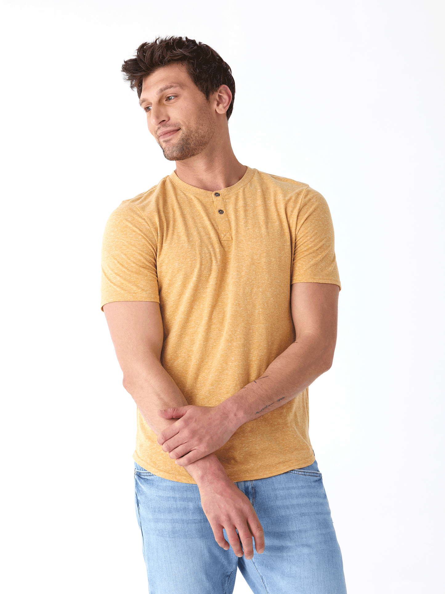 Baseline Short Sleeve Triblend Henley