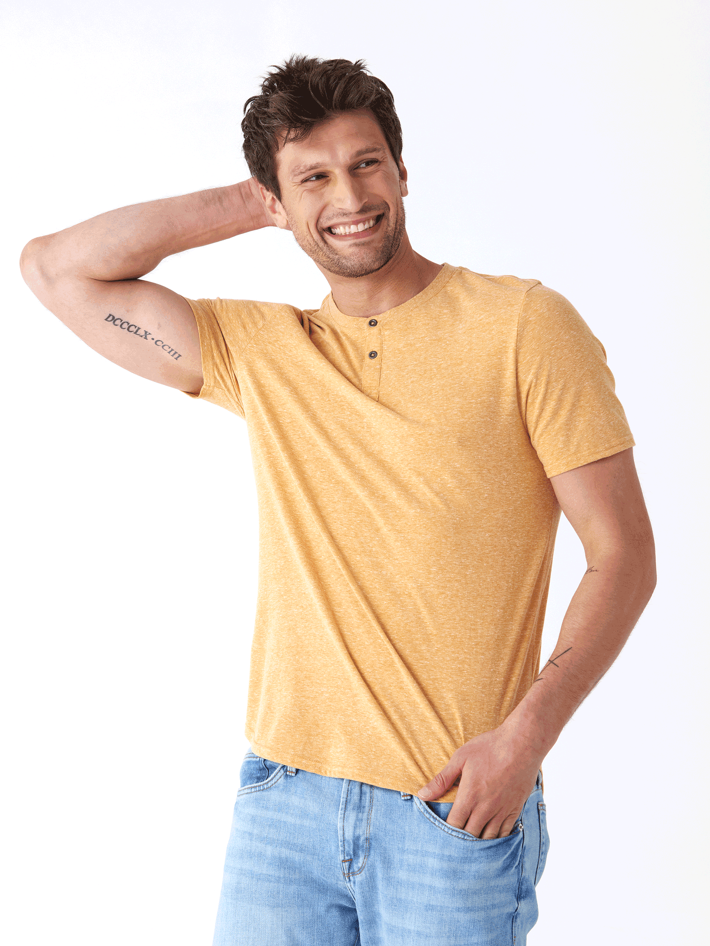 Baseline Short Sleeve Triblend Henley