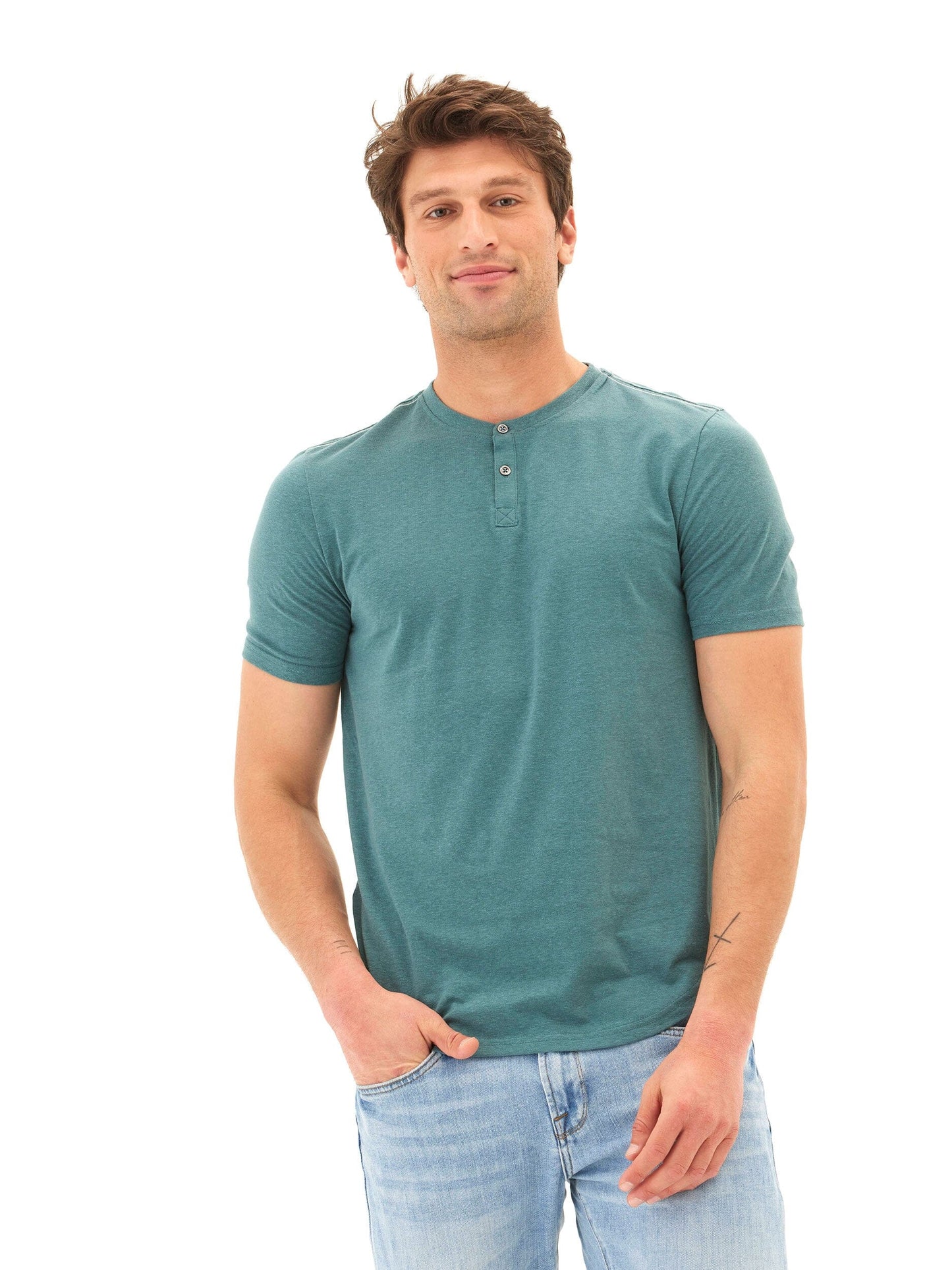 Baseline Short Sleeve Triblend Henley
