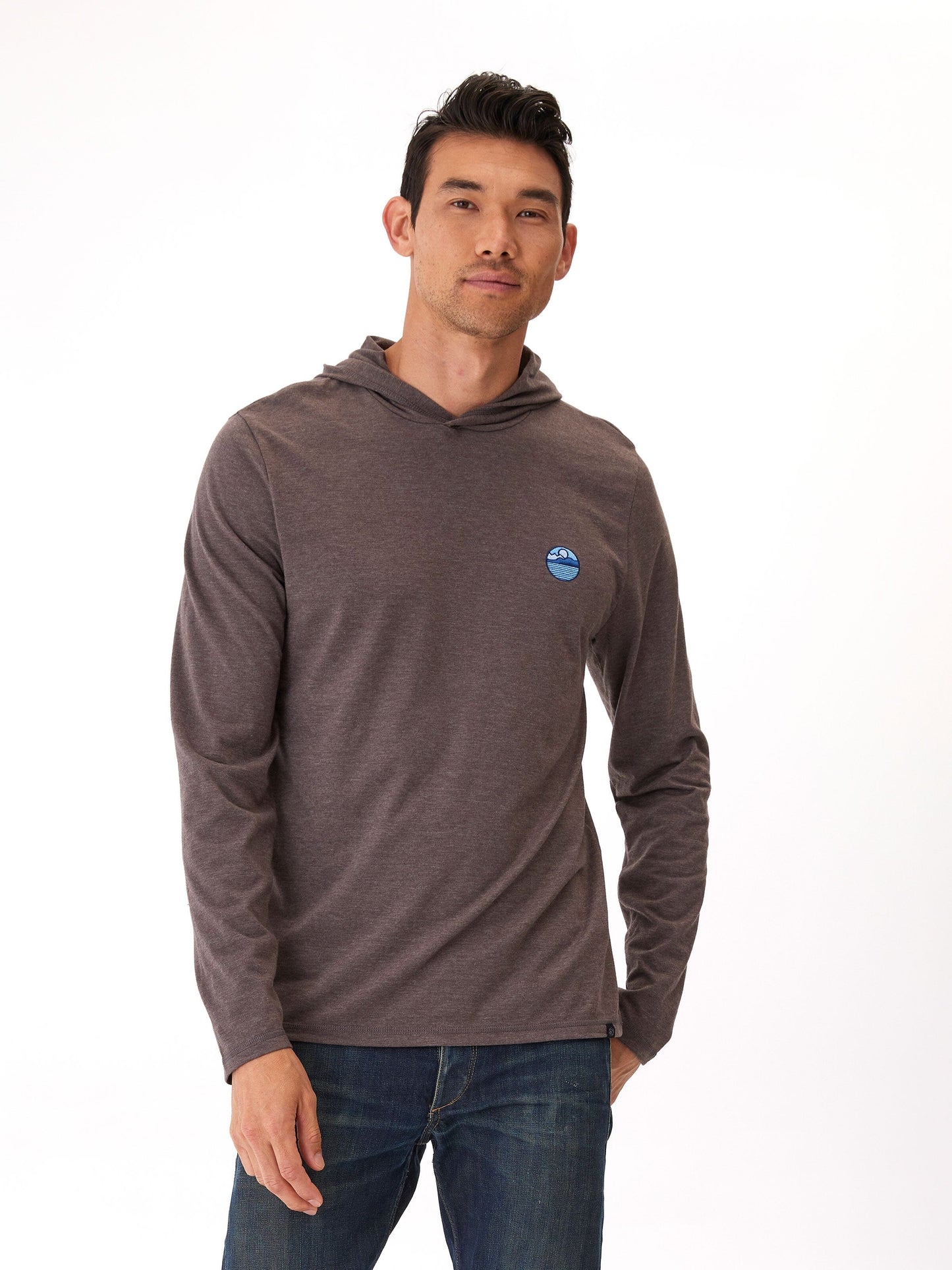 Triblend Embroidery Hoodie Tee