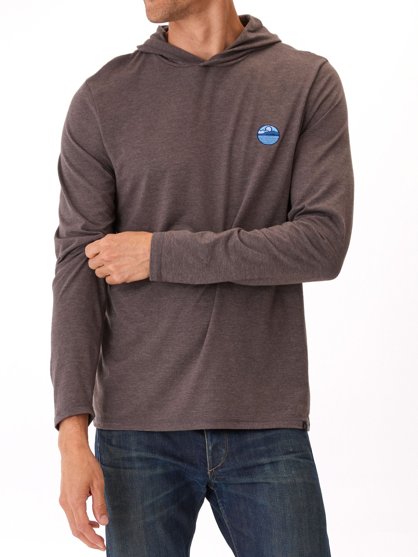 Triblend Embroidery Hoodie Tee