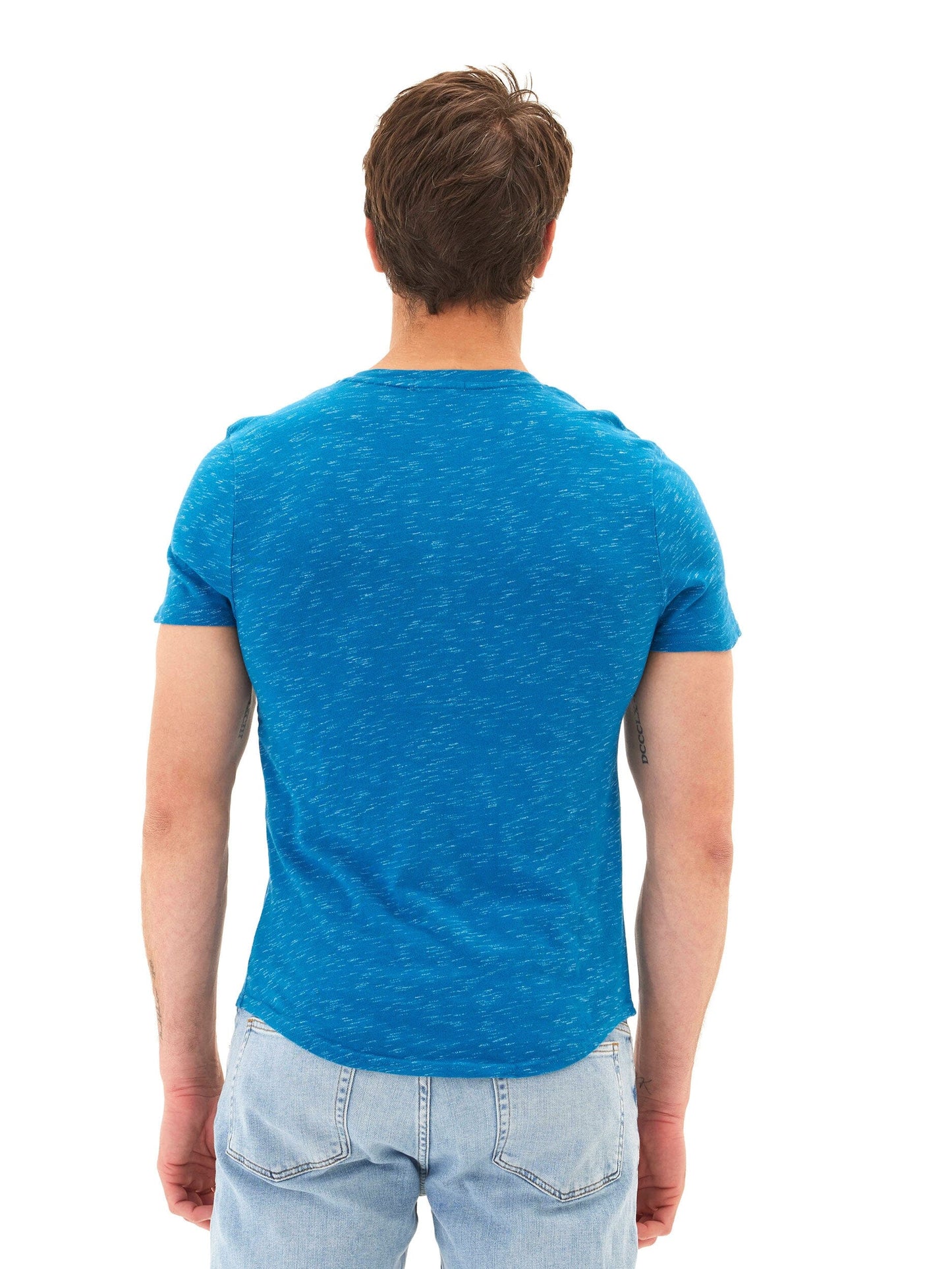 Two Tone Slub Jersey Henley