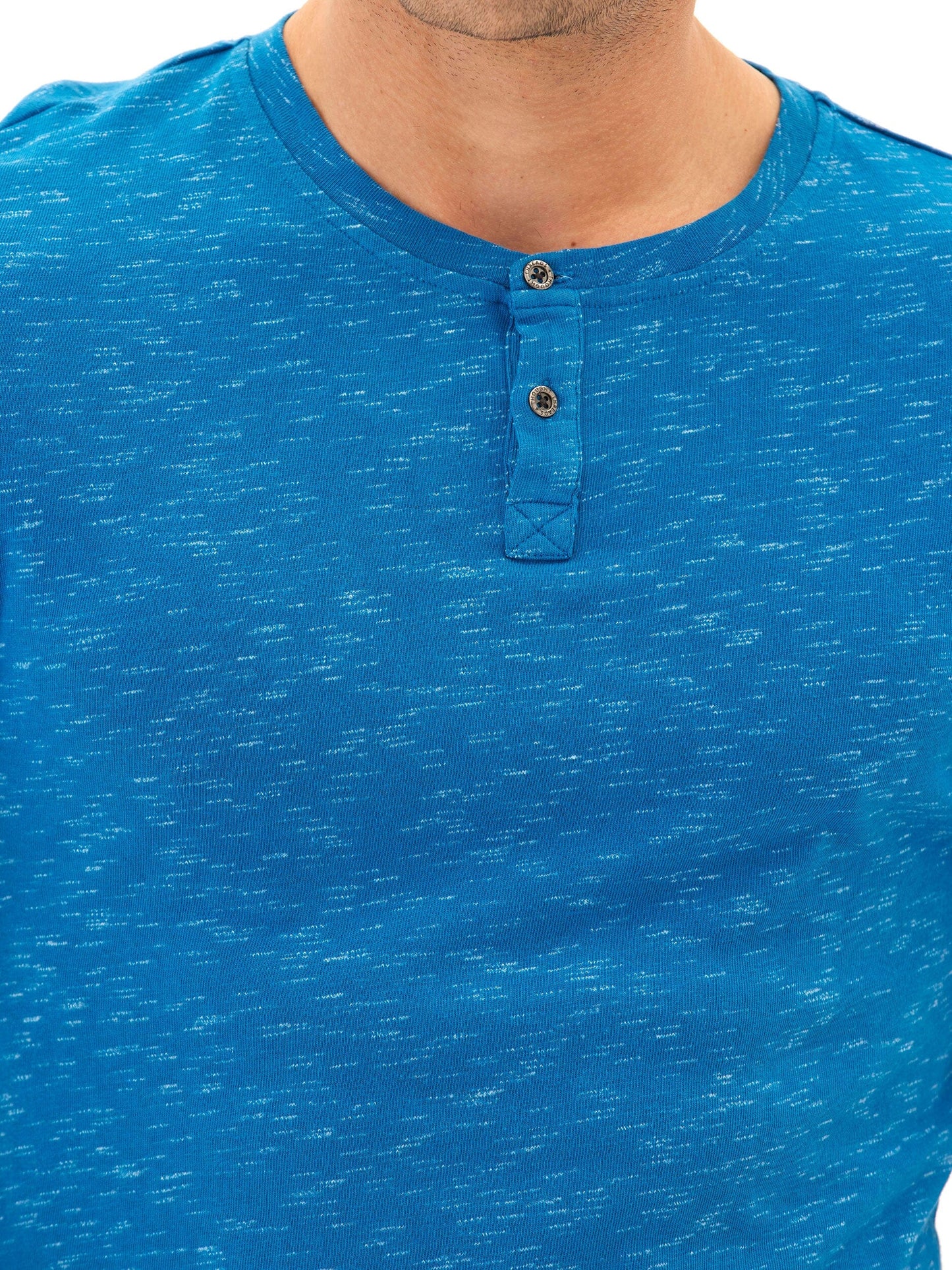 Two Tone Slub Jersey Henley