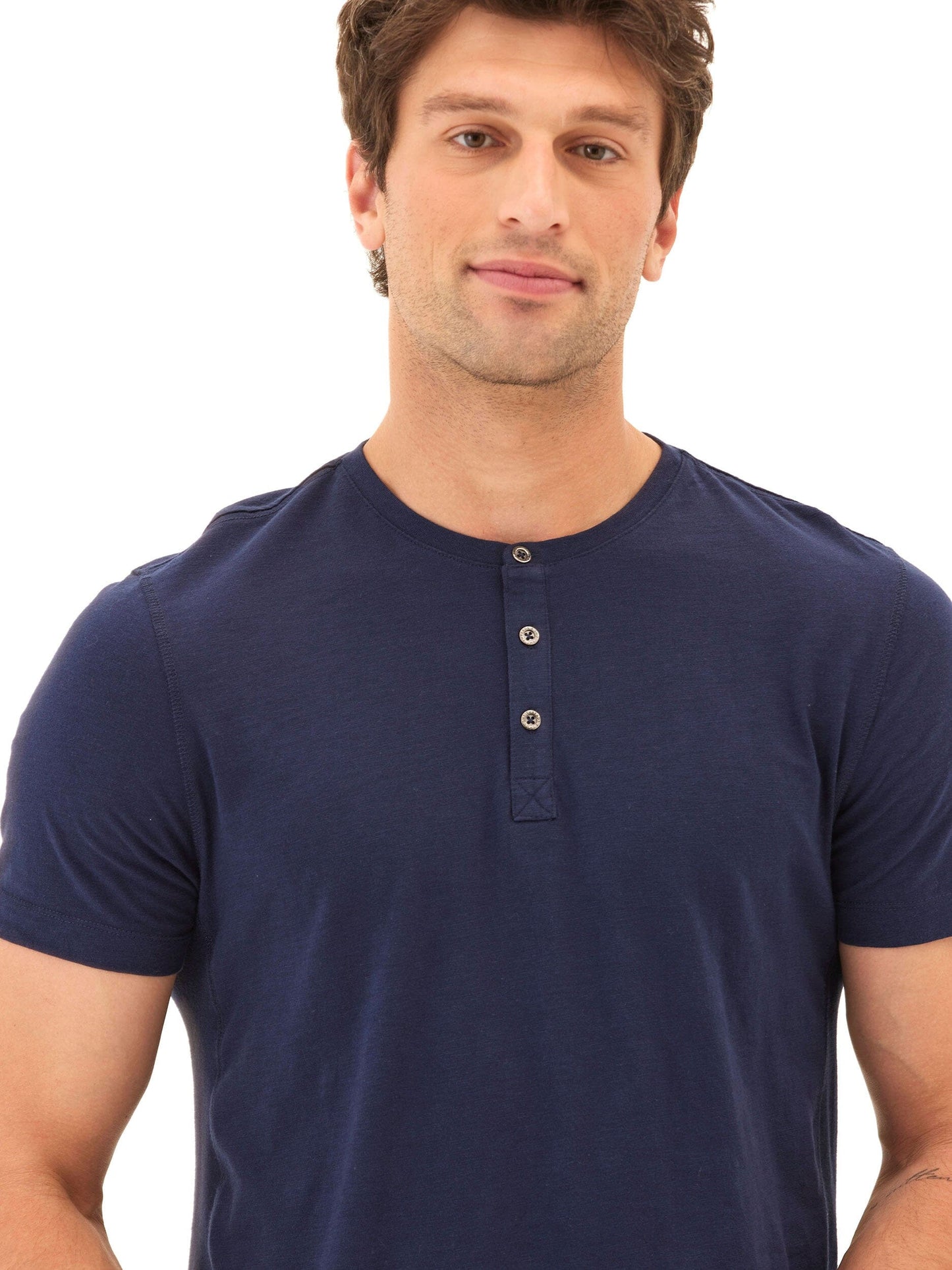 Heath Slub Jersey Short Sleeve Henley