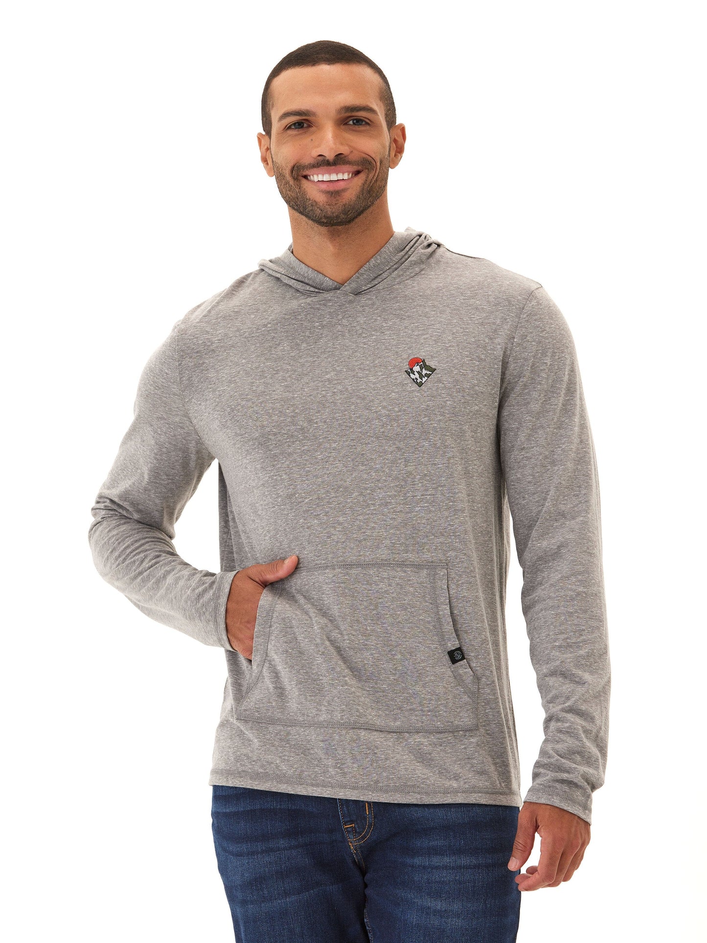 Triblend Embroidery Hoodie Tee
