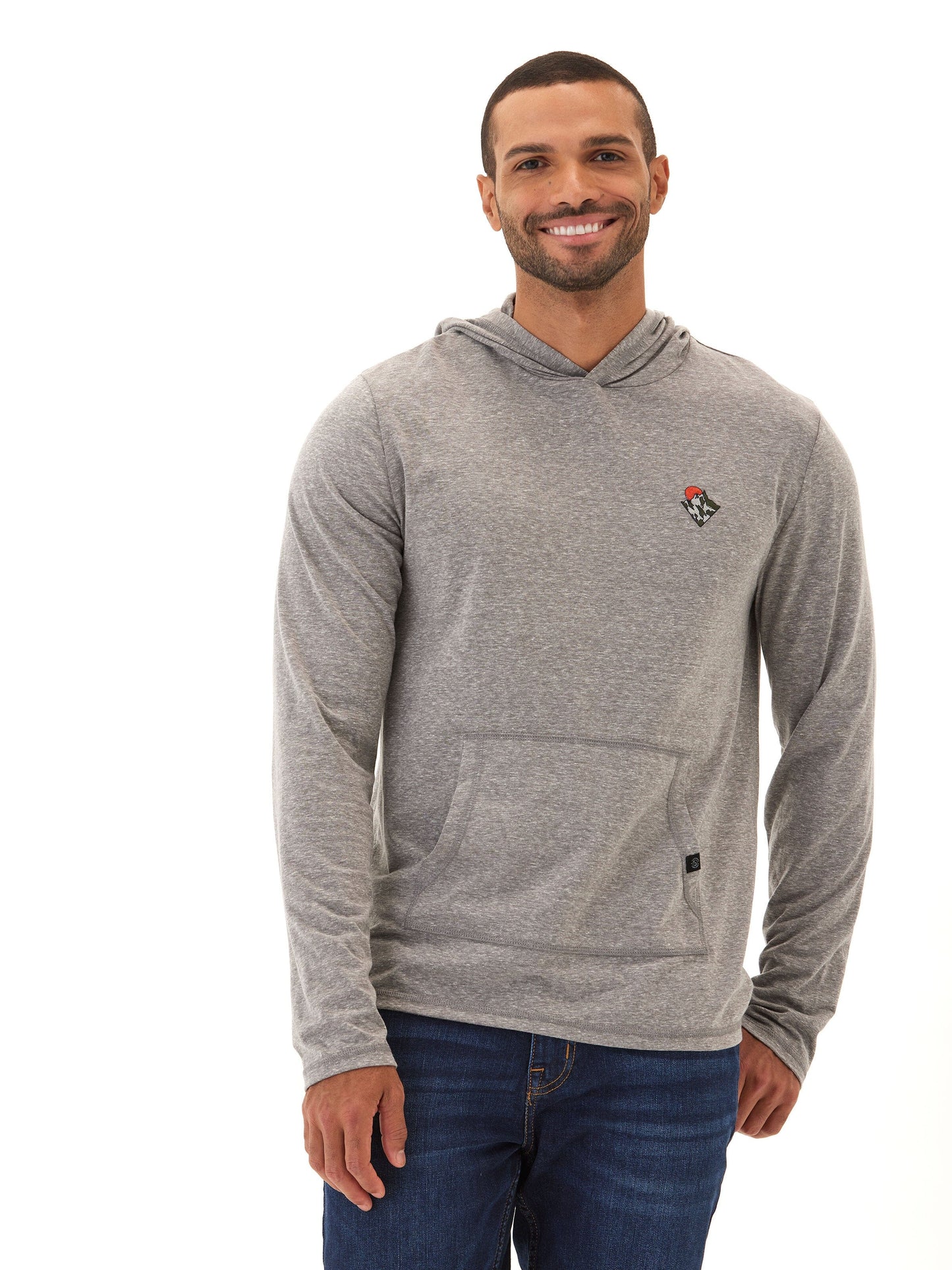 Triblend Embroidery Hoodie Tee