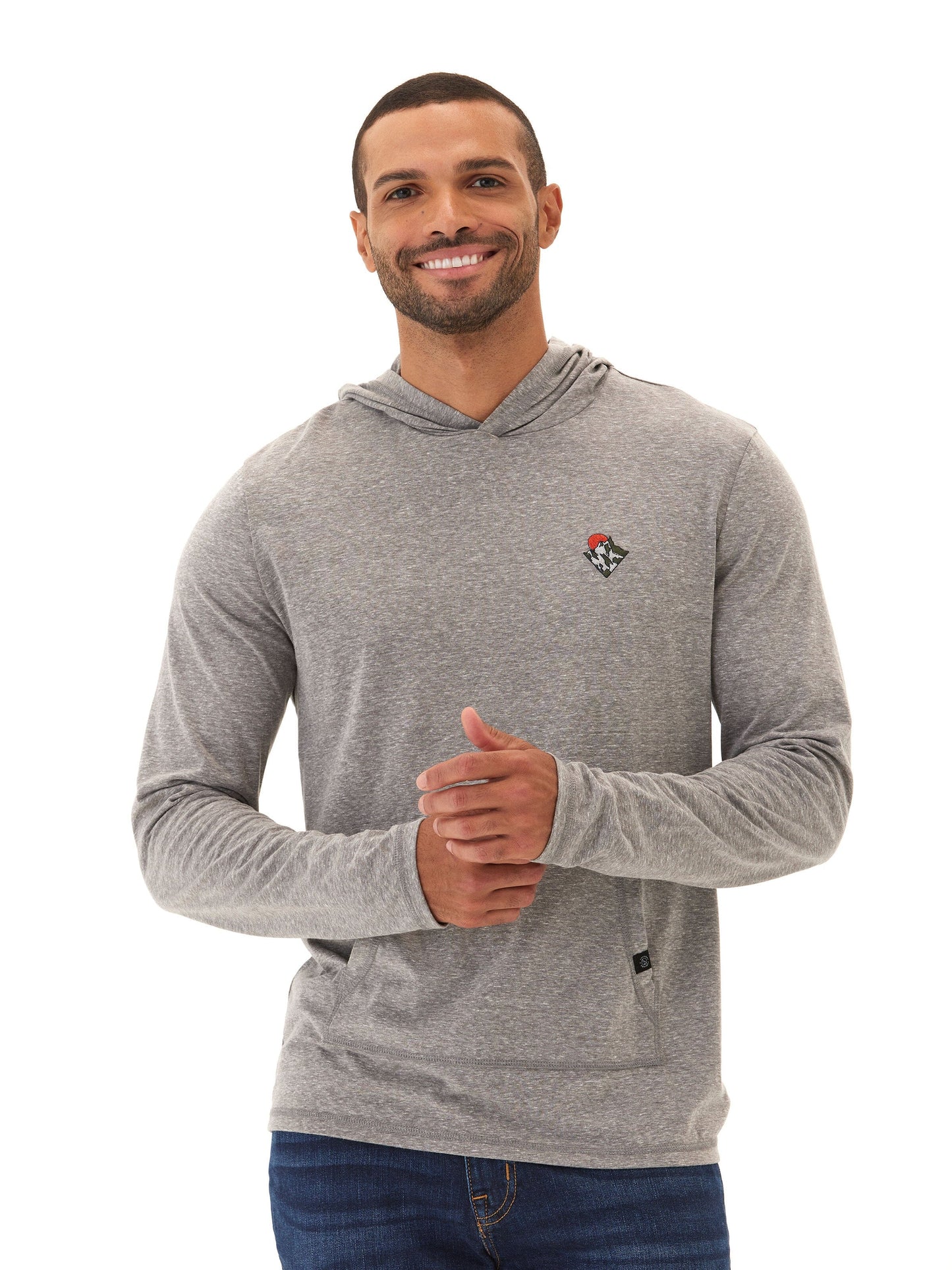 Triblend Embroidery Hoodie Tee
