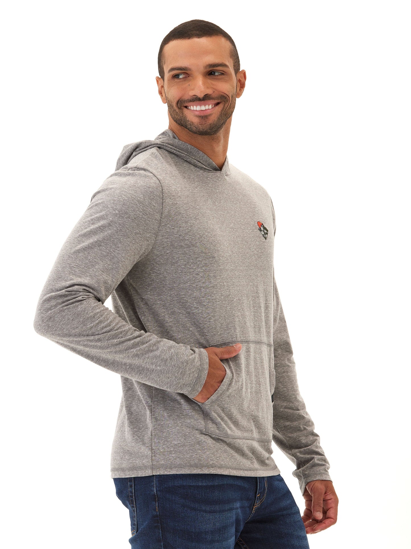 Triblend Embroidery Hoodie Tee
