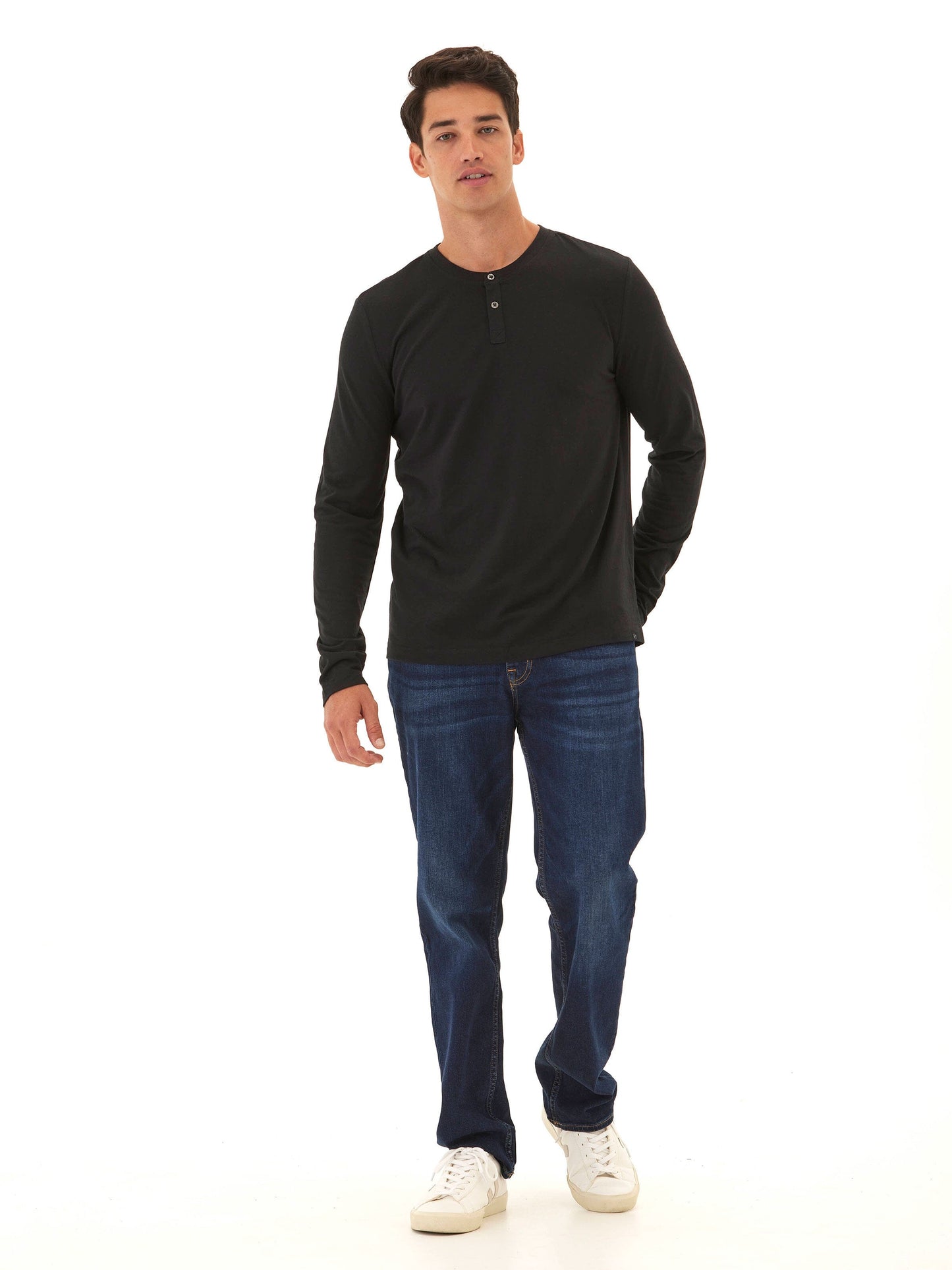 Austin Triblend 2 Button Long Sleeve Henley