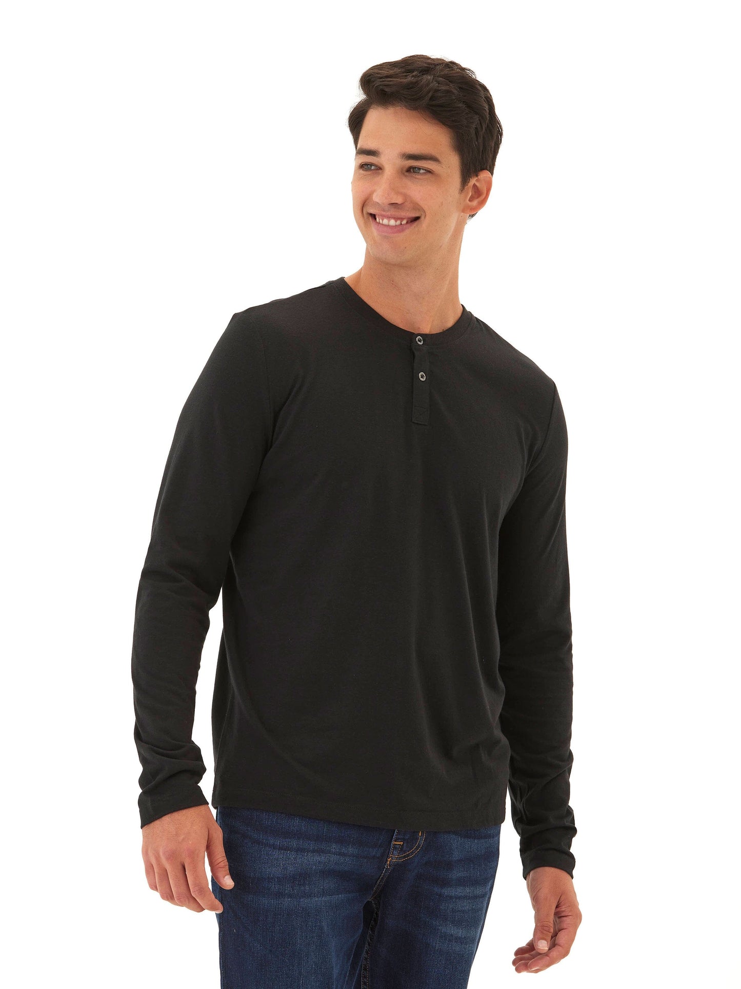 Austin Triblend 2 Button Long Sleeve Henley
