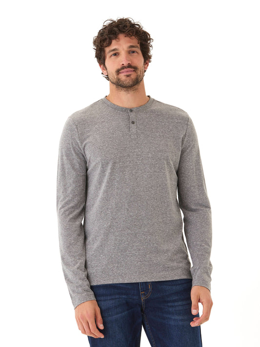 Austin Triblend 2 Button Long Sleeve Henley