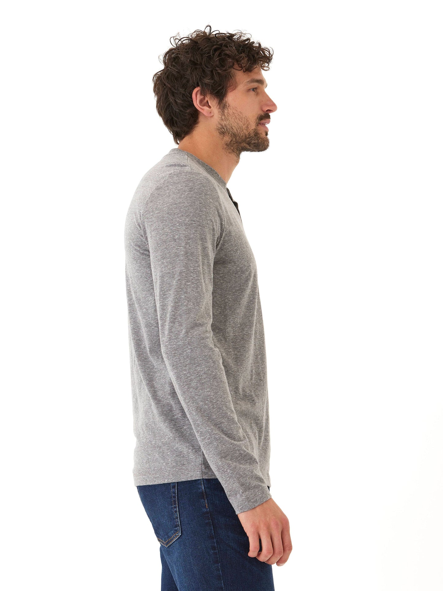 Austin Triblend 2 Button Long Sleeve Henley
