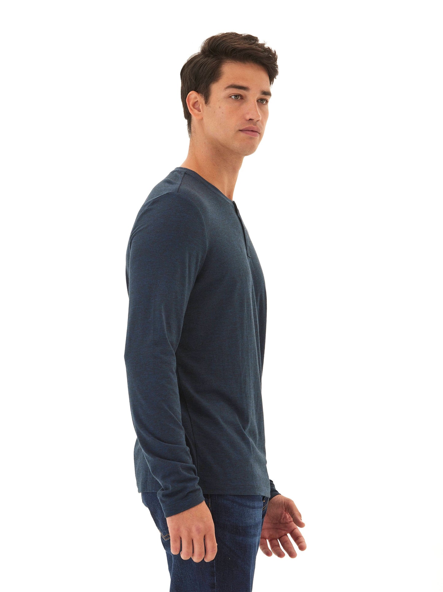 Austin Triblend 2 Button Long Sleeve Henley