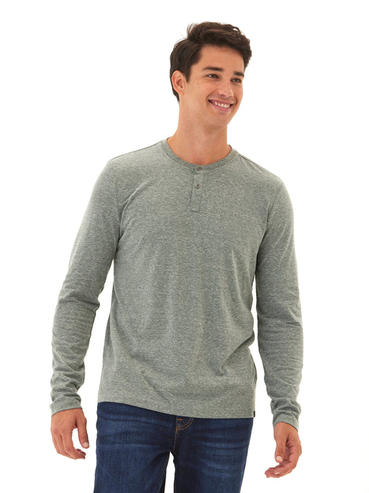 Austin Triblend 2 Button Long Sleeve Henley
