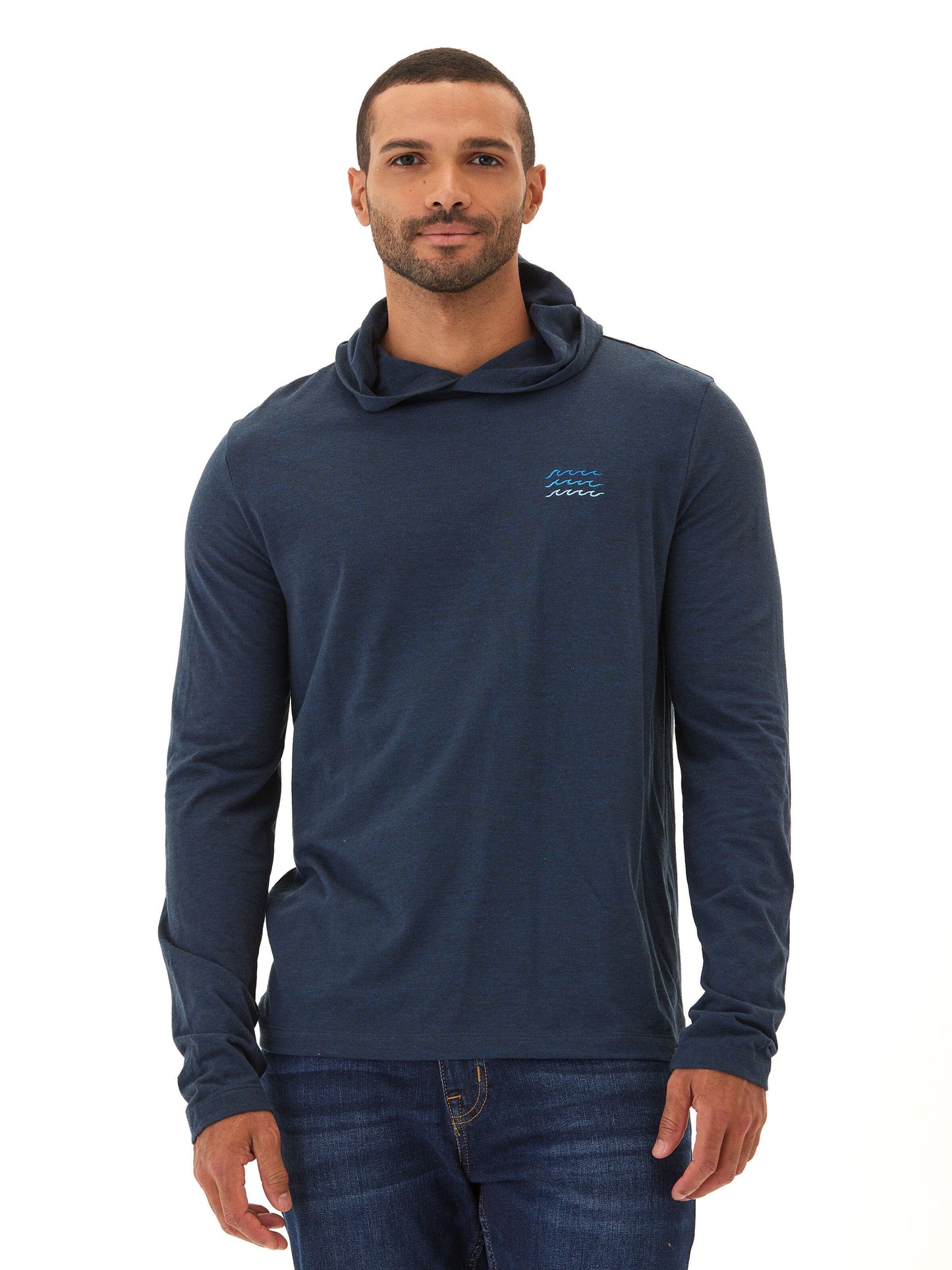 Triblend Embroidery Hoodie Tee