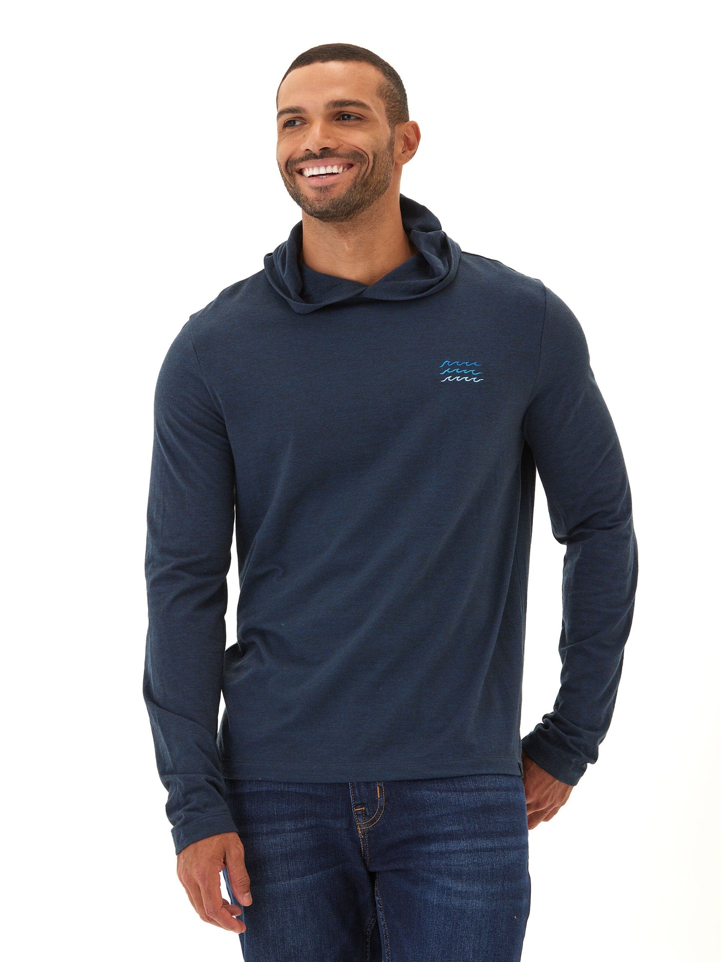 Triblend Embroidery Hoodie Tee