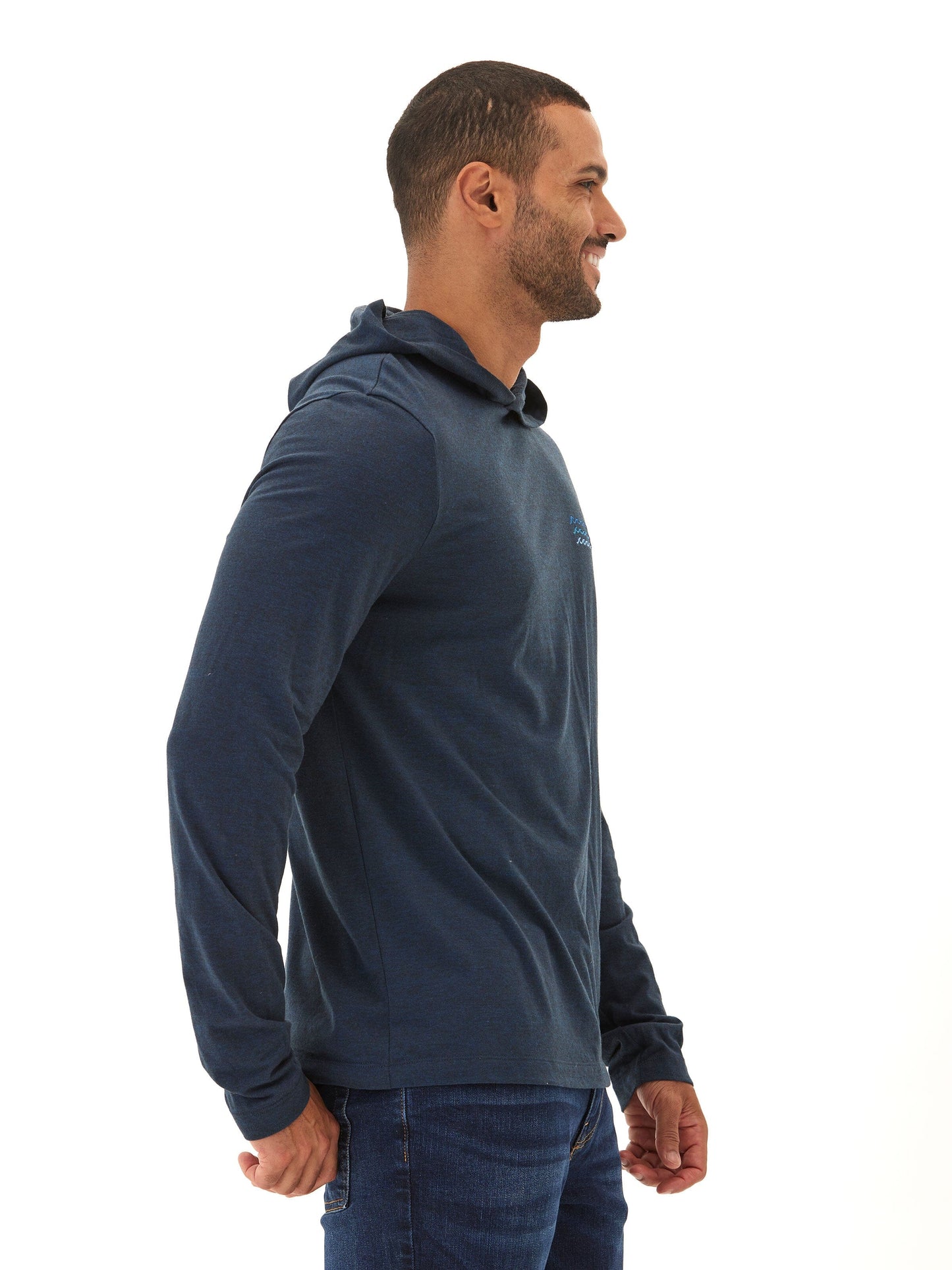 Triblend Embroidery Hoodie Tee