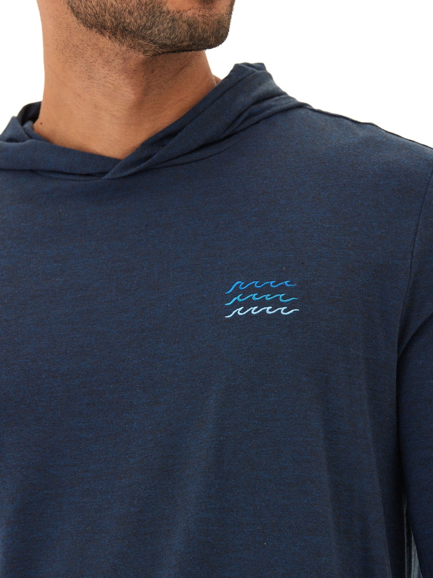 Triblend Embroidery Hoodie Tee