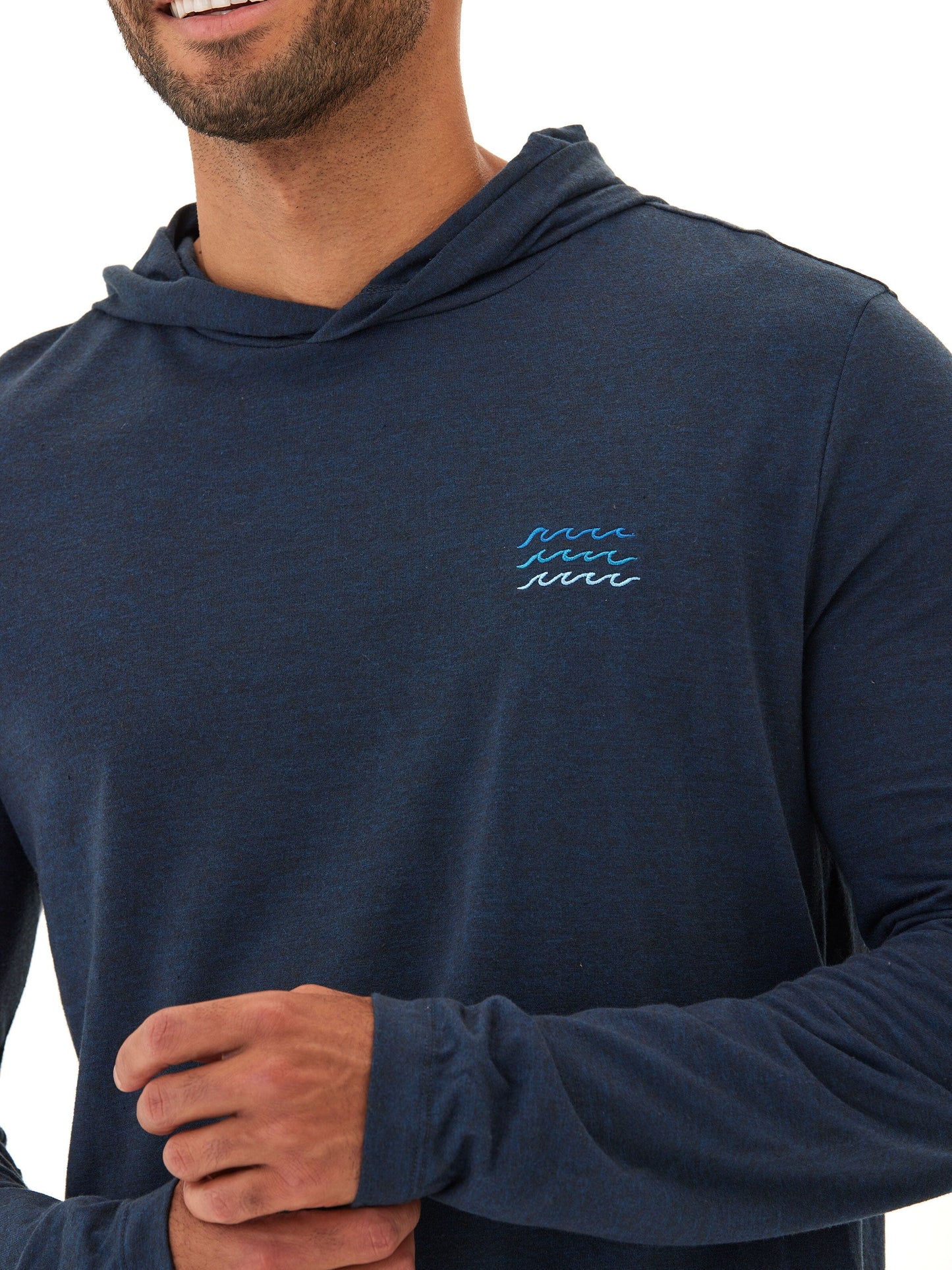 Triblend Embroidery Hoodie Tee
