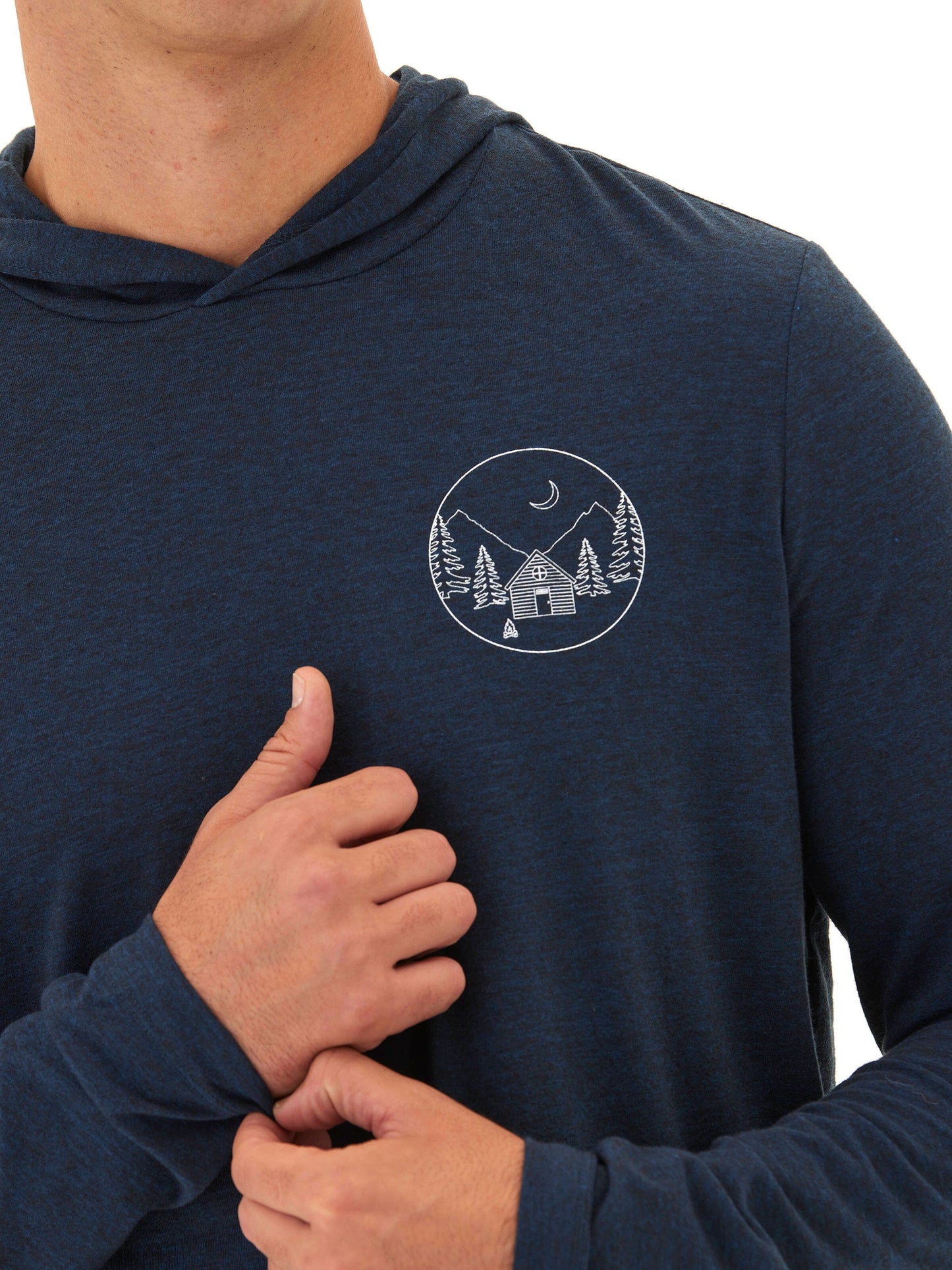 Triblend Embroidery Hoodie Tee