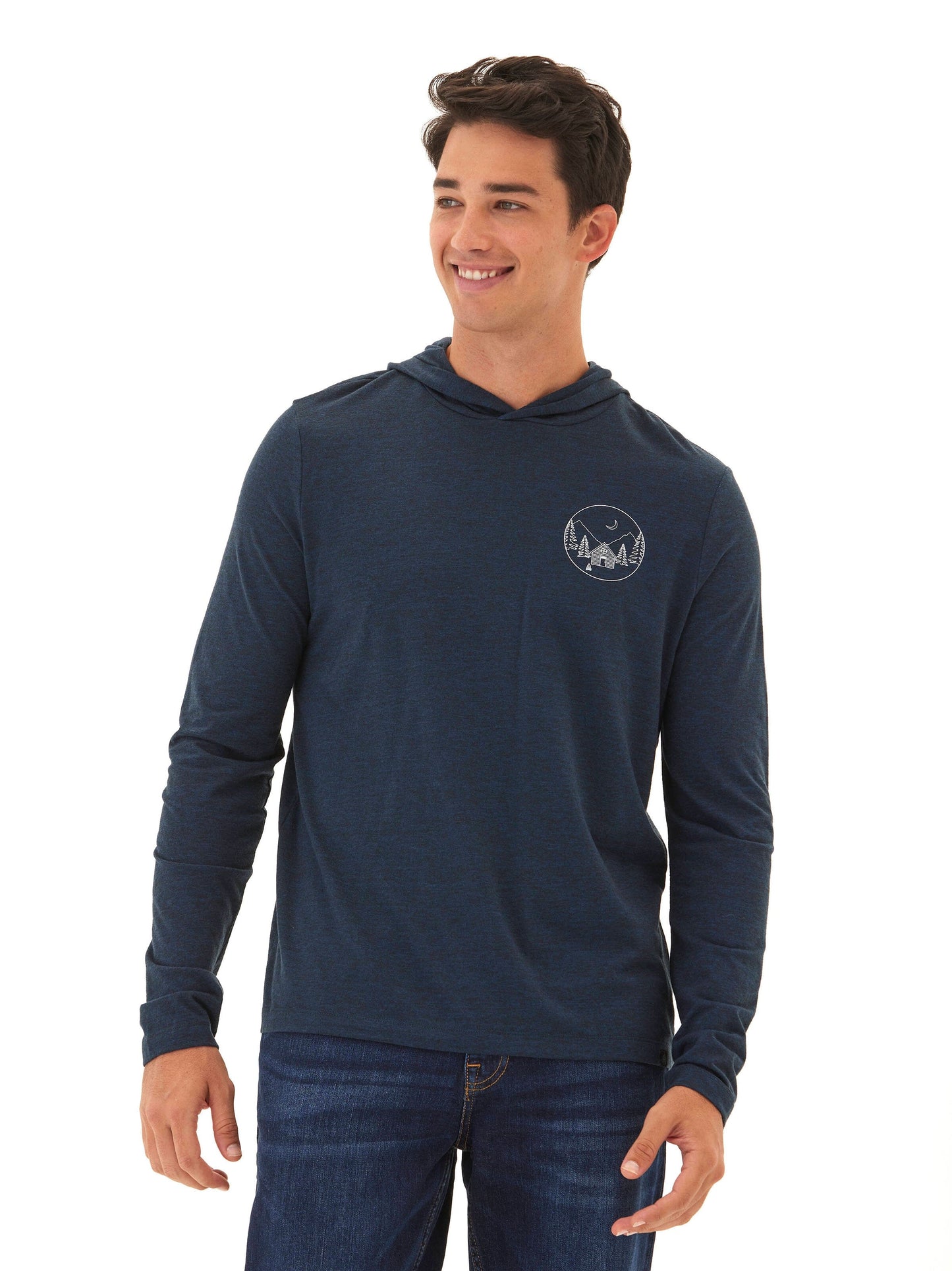 Triblend Embroidery Hoodie Tee