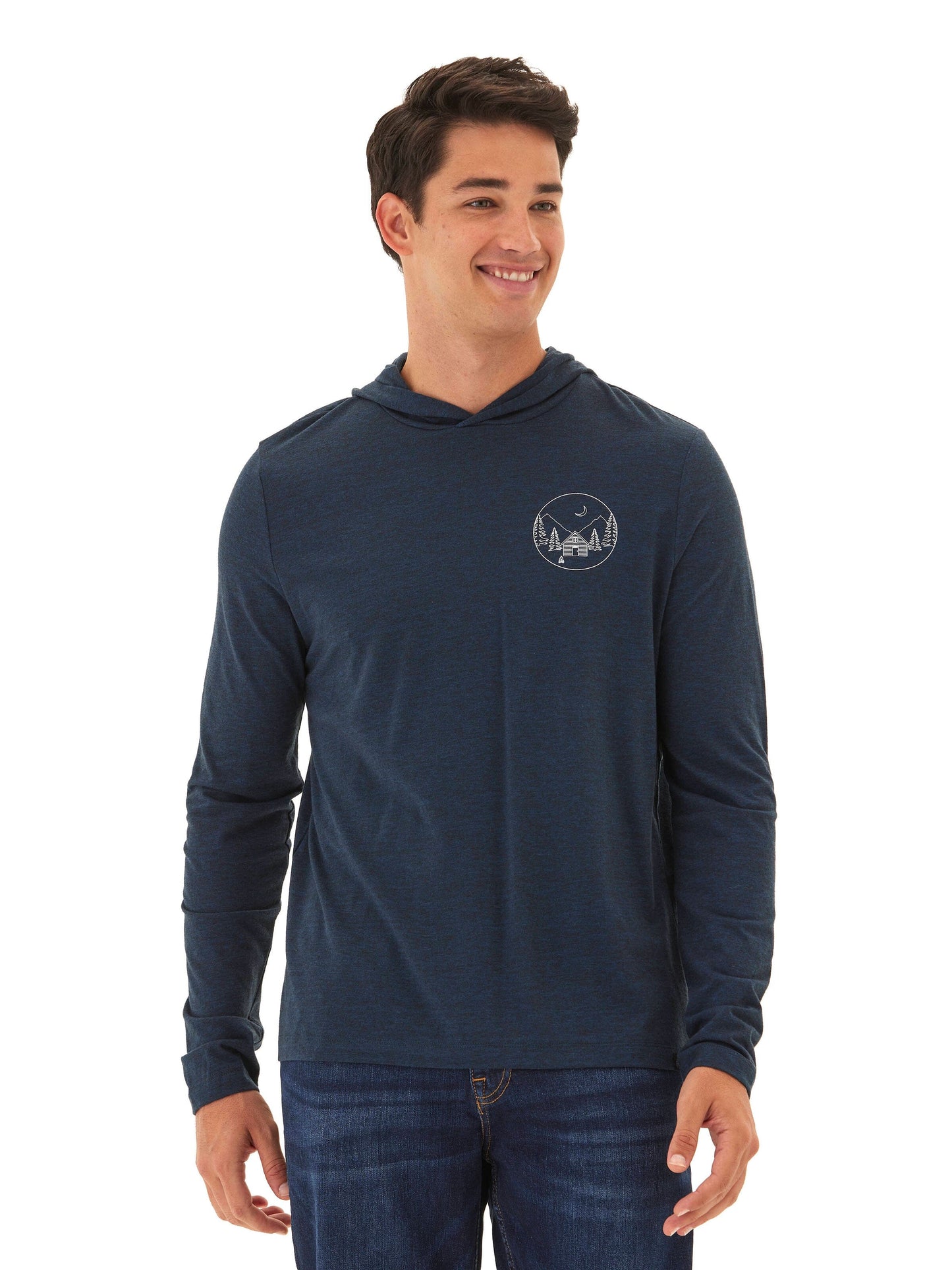 Triblend Embroidery Hoodie Tee
