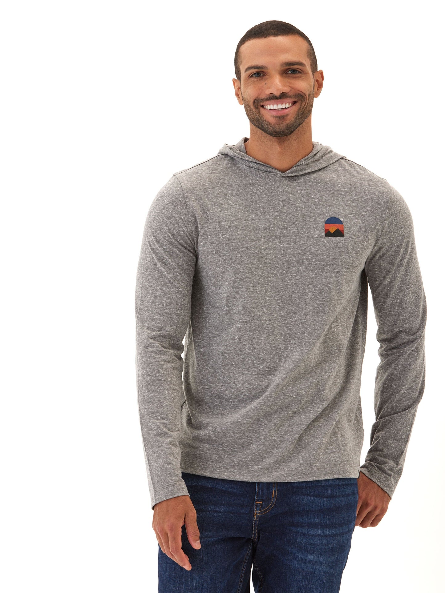 Triblend Embroidery Hoodie Tee